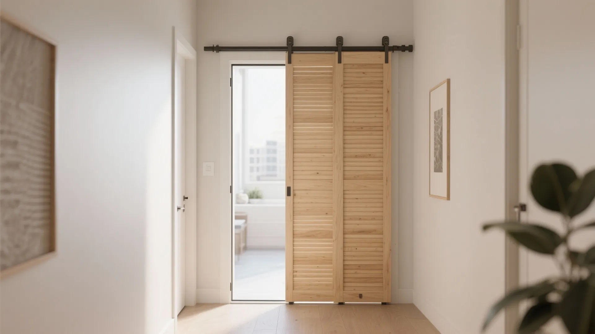 4) Sliding Wood Screens for Flexible Zoning