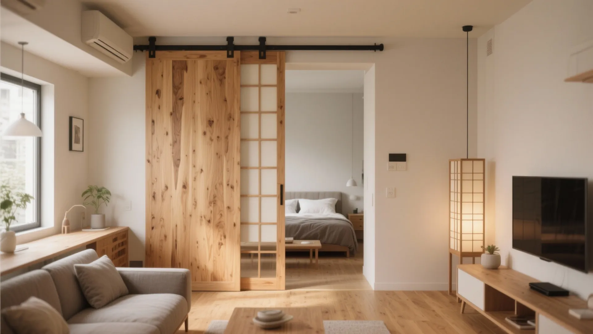 3. Sliding Wooden Panel