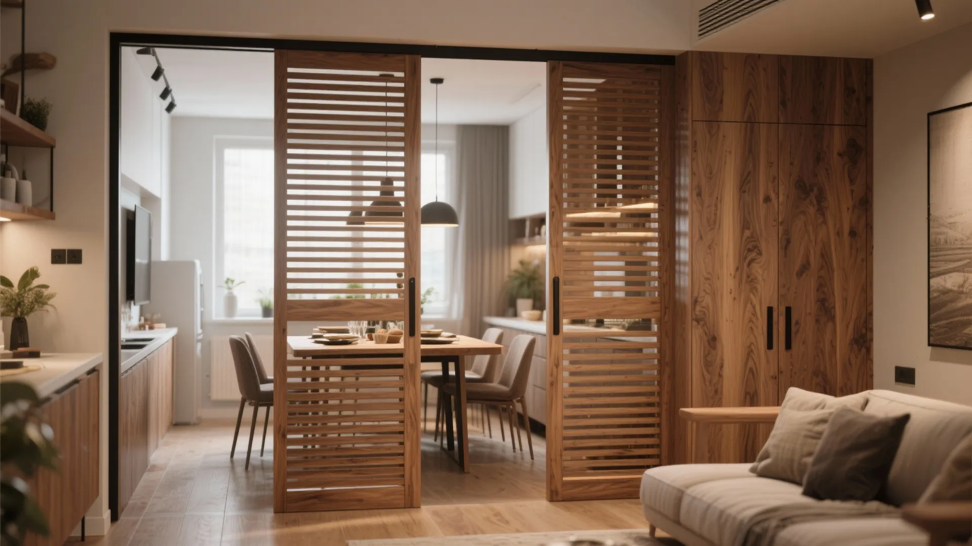 Sliding Wooden Screens