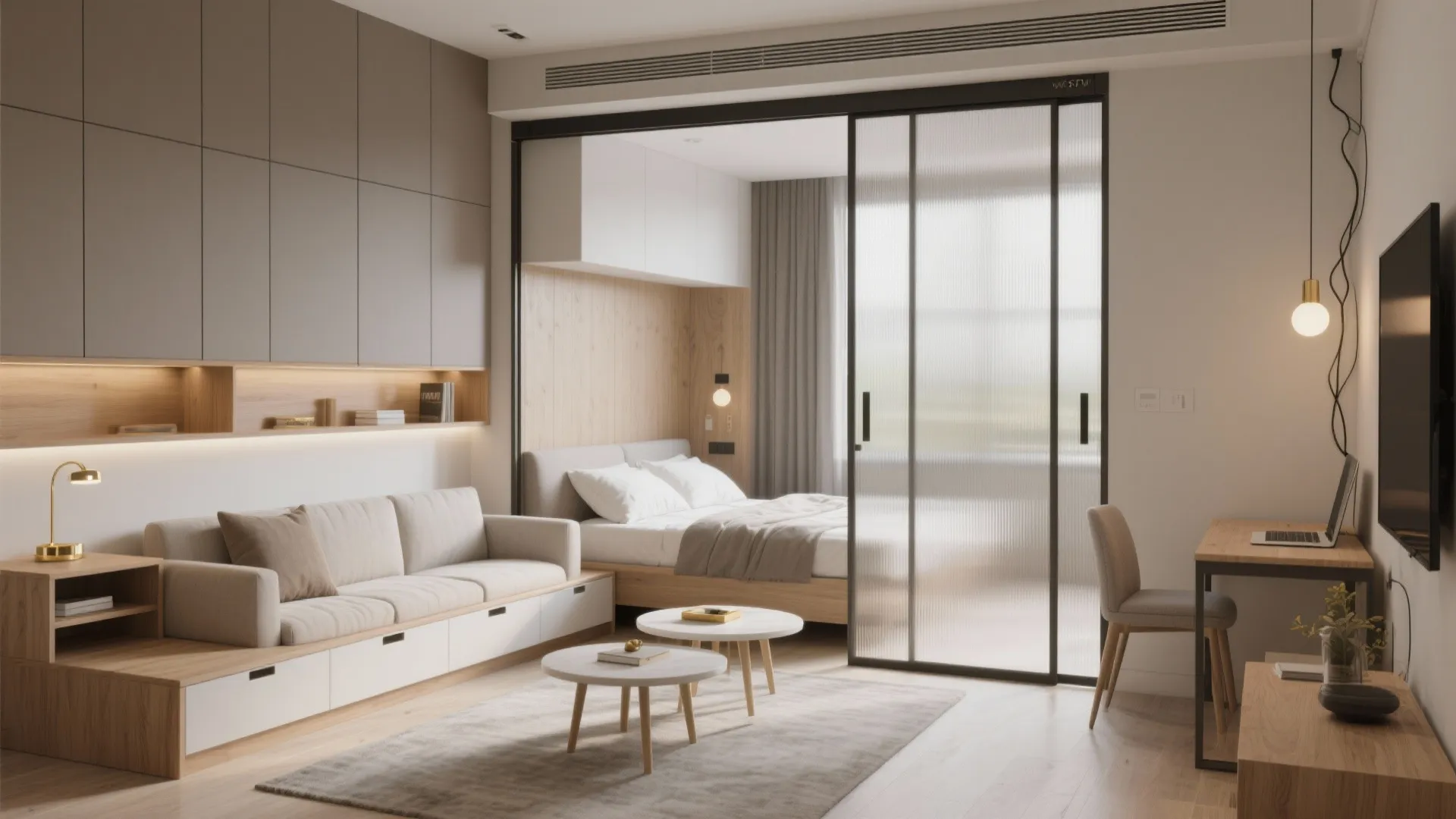 Multi-Functional Furniture and Sliding Partitions to Zone Smartly