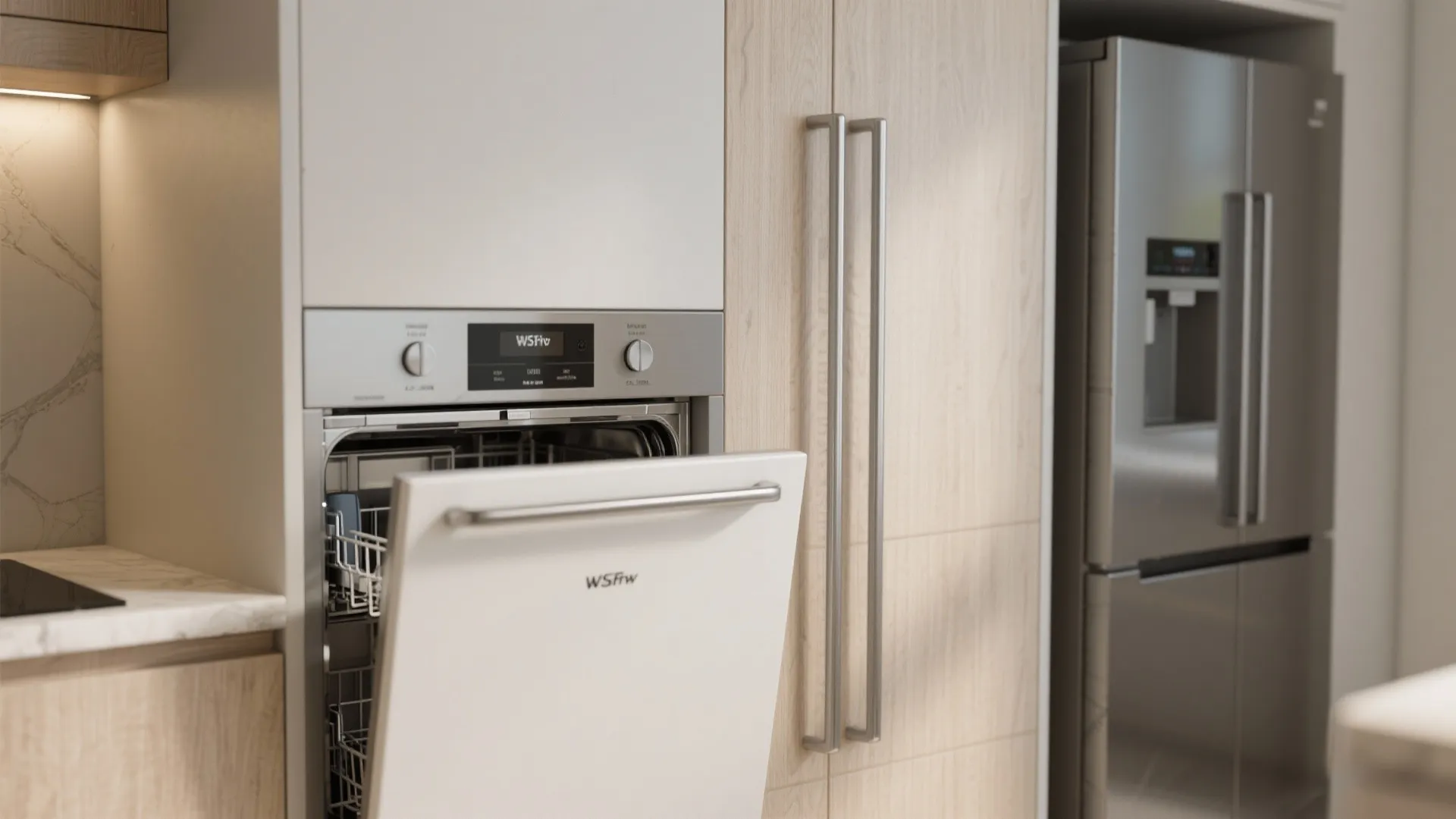 2. Slim-line appliances and vertical storage