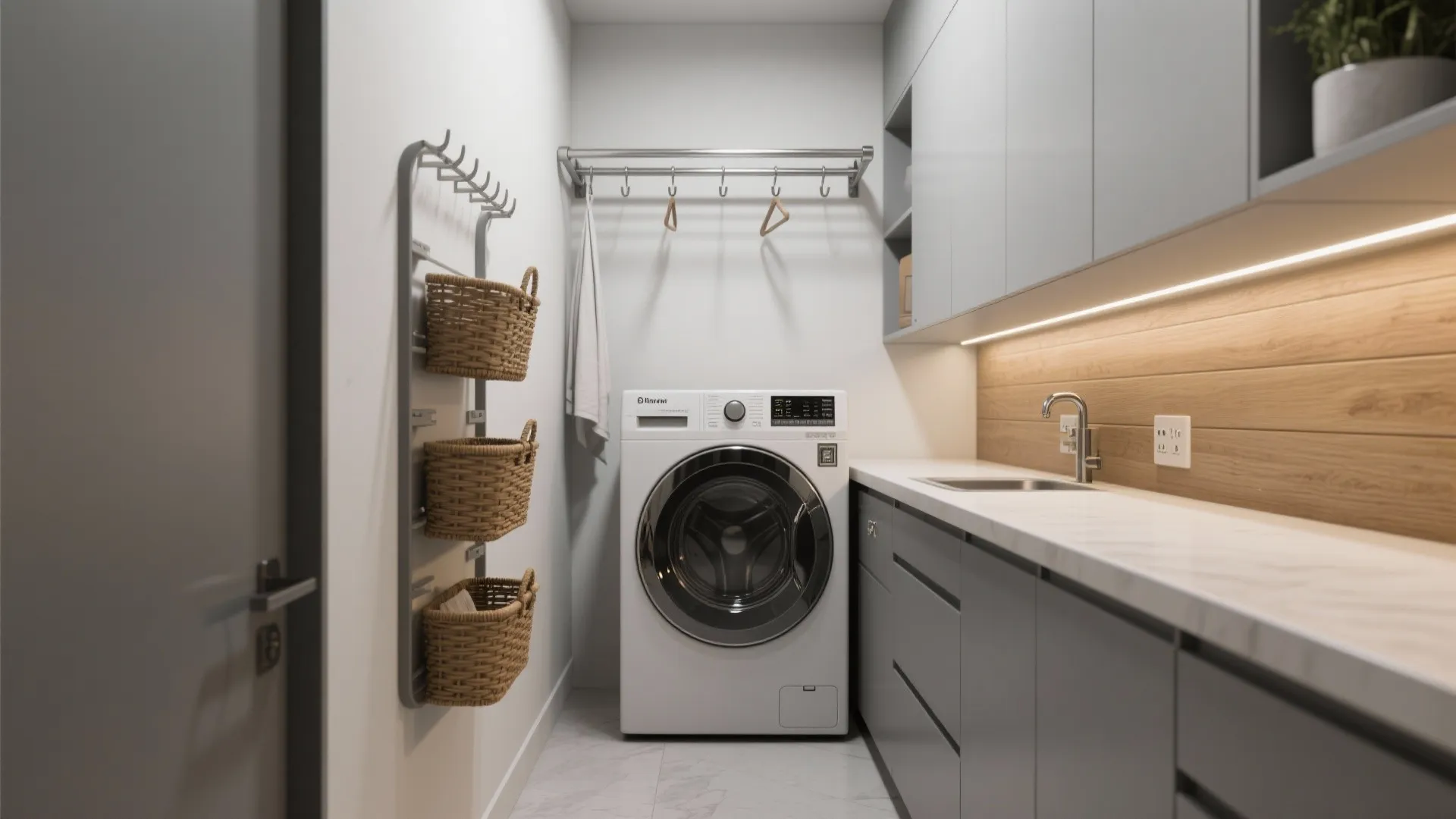 3. Slim Appliances & Smart Storage Rails