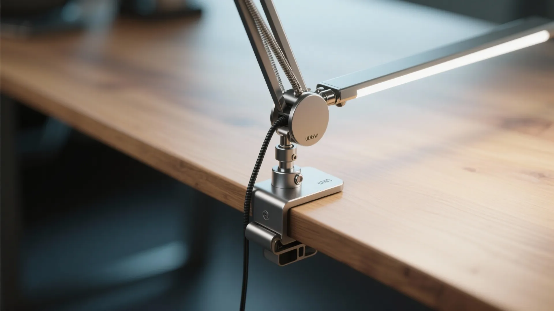 1. Slim adjustable arm lamp for multifunction desks