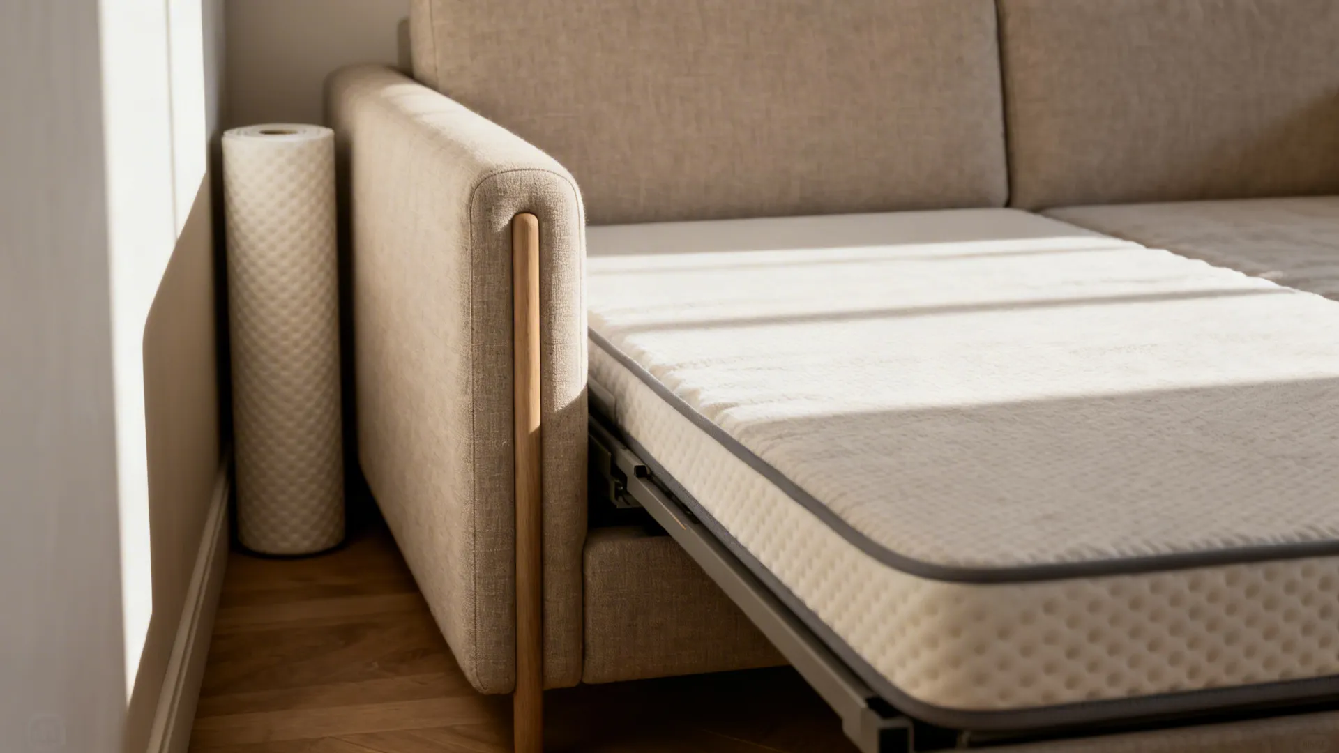 1. Slim-arm convertible sofa