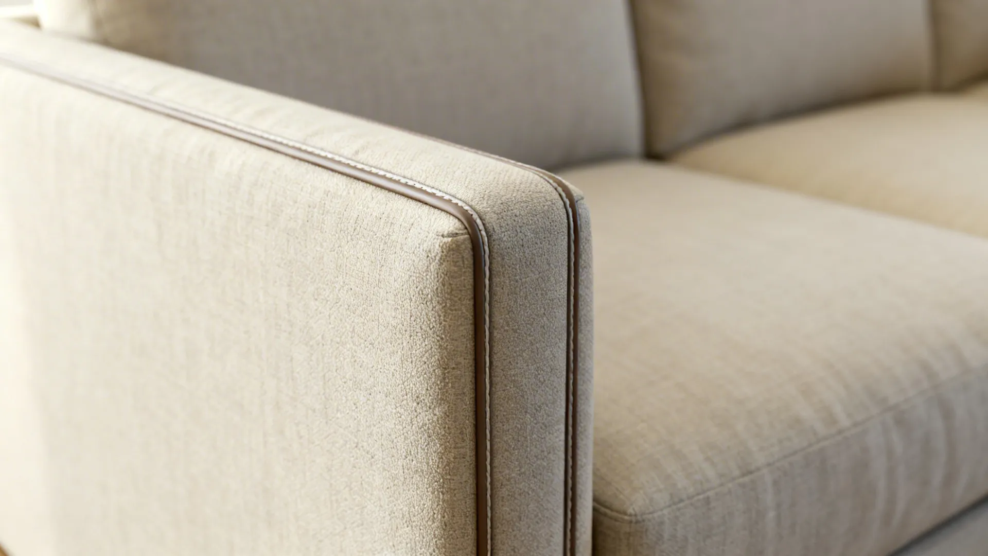 3. Slim-Arm Sofas and Armless Loveseat Combo