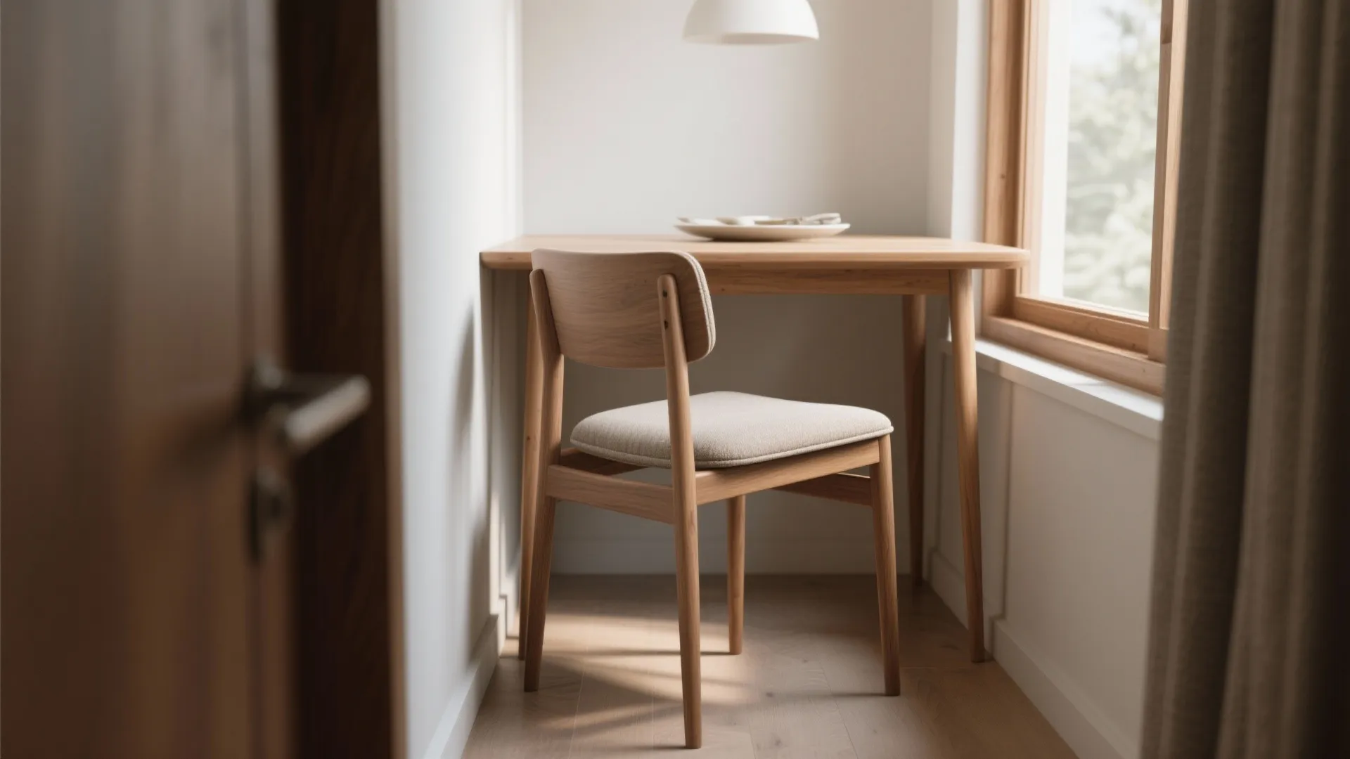 1. Slim-profile armless dining chairs