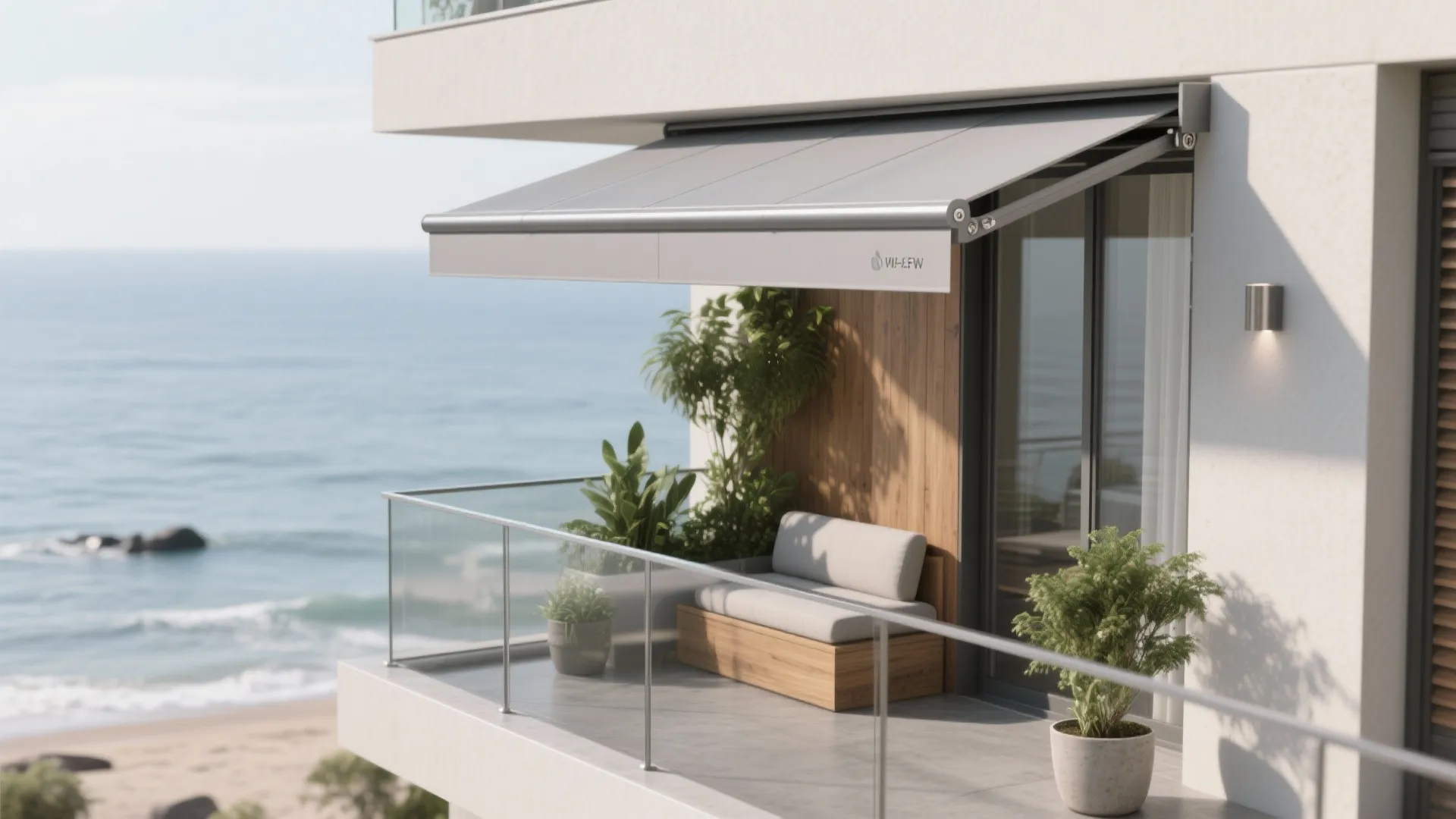 Minimalist Metal Awning With Slim Profiles