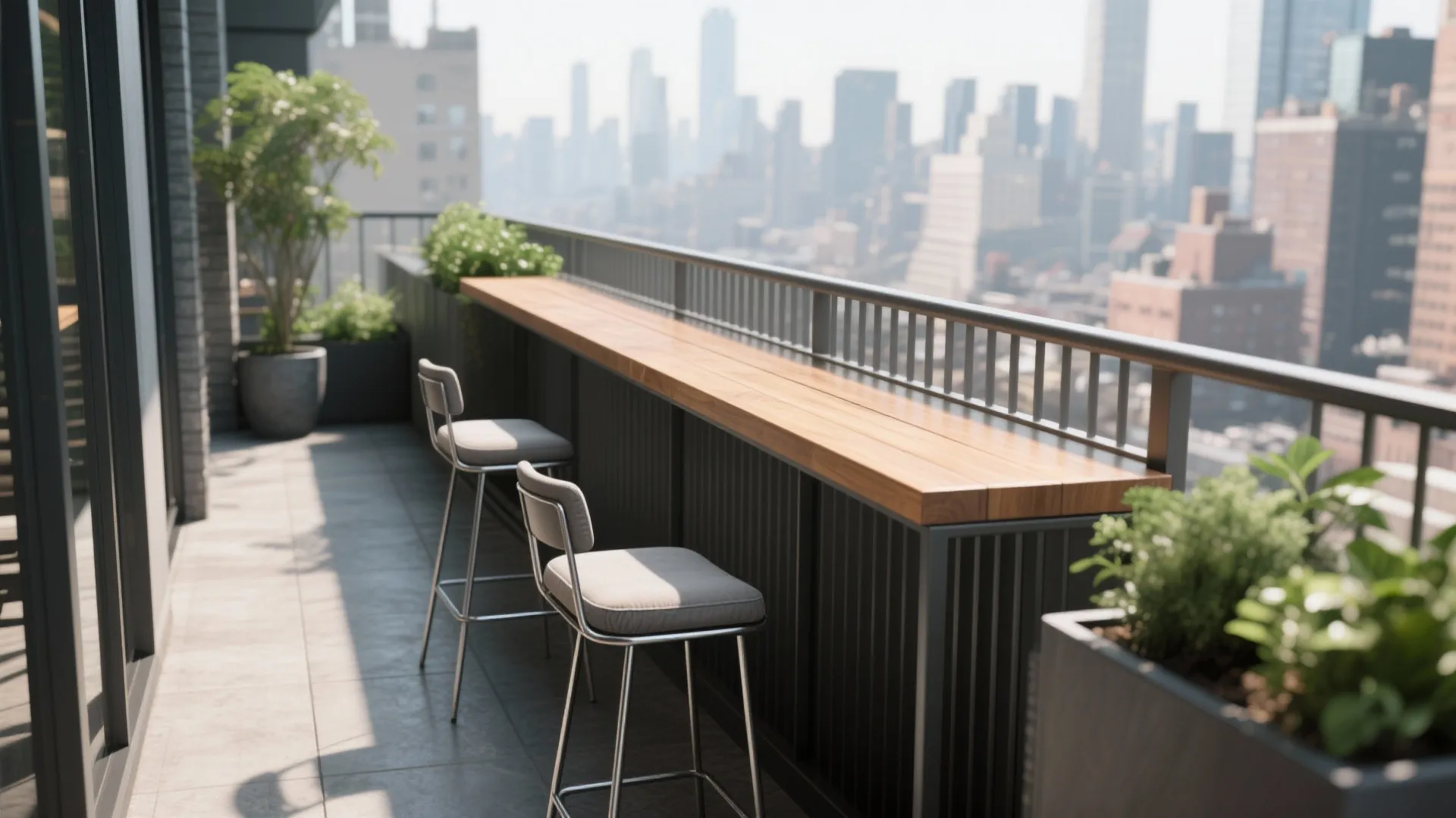 Slimline Bar Table and Weather-Ready Stools