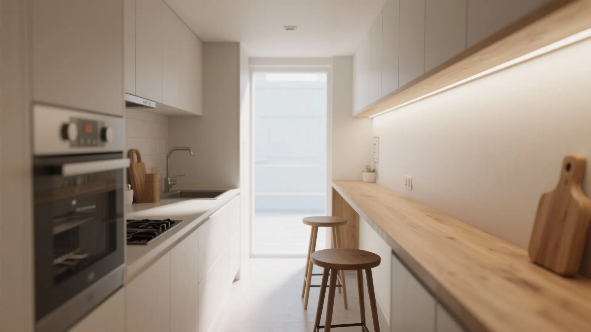 7. Slim Bar Table Along the Wall