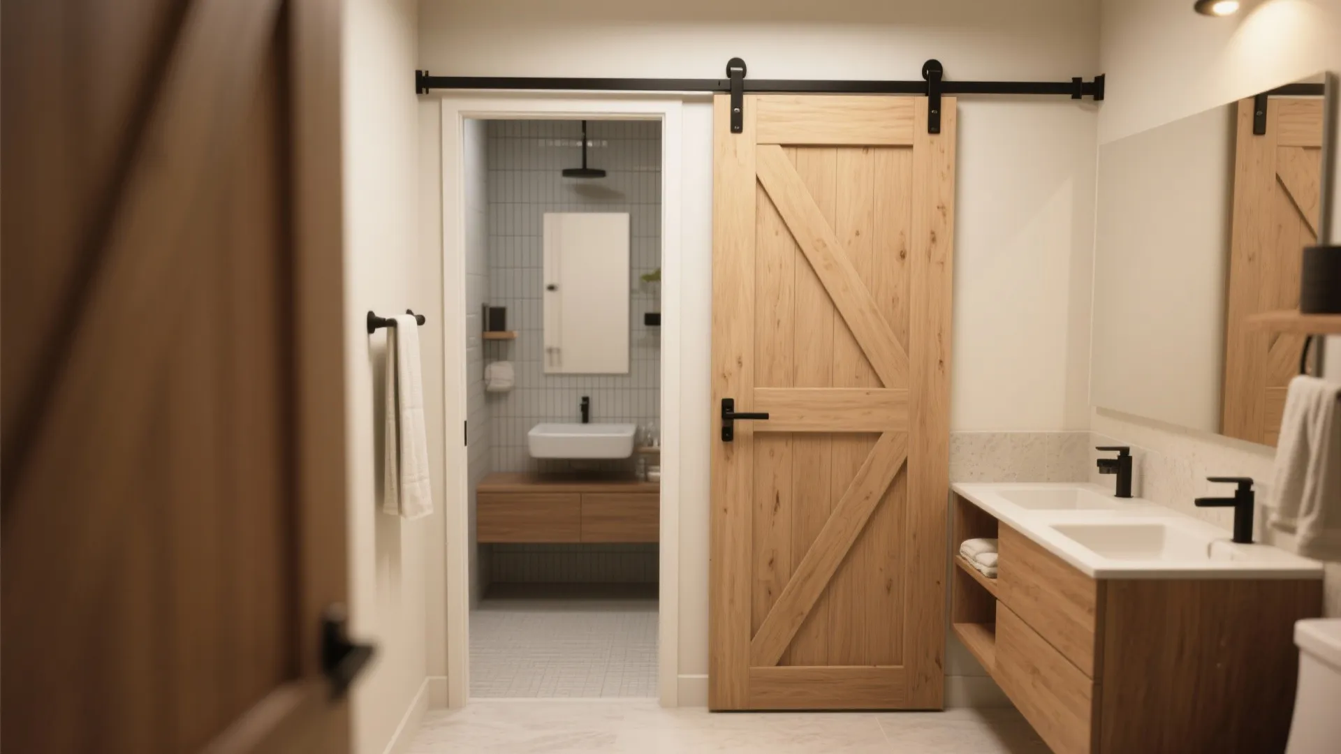 2. Barn Doors with a Slim Profile
