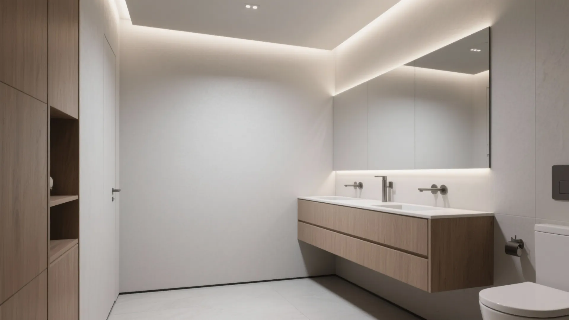 2. Slim Modern Baseboard with Shadow Gap