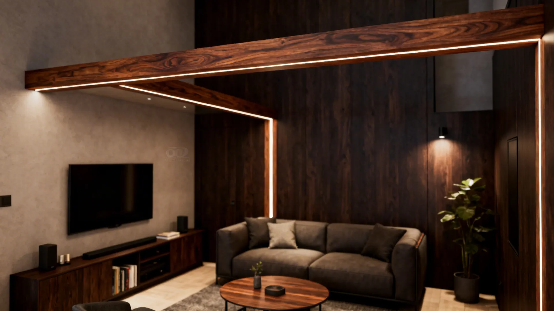 3. Slim Exposed Beam Accent