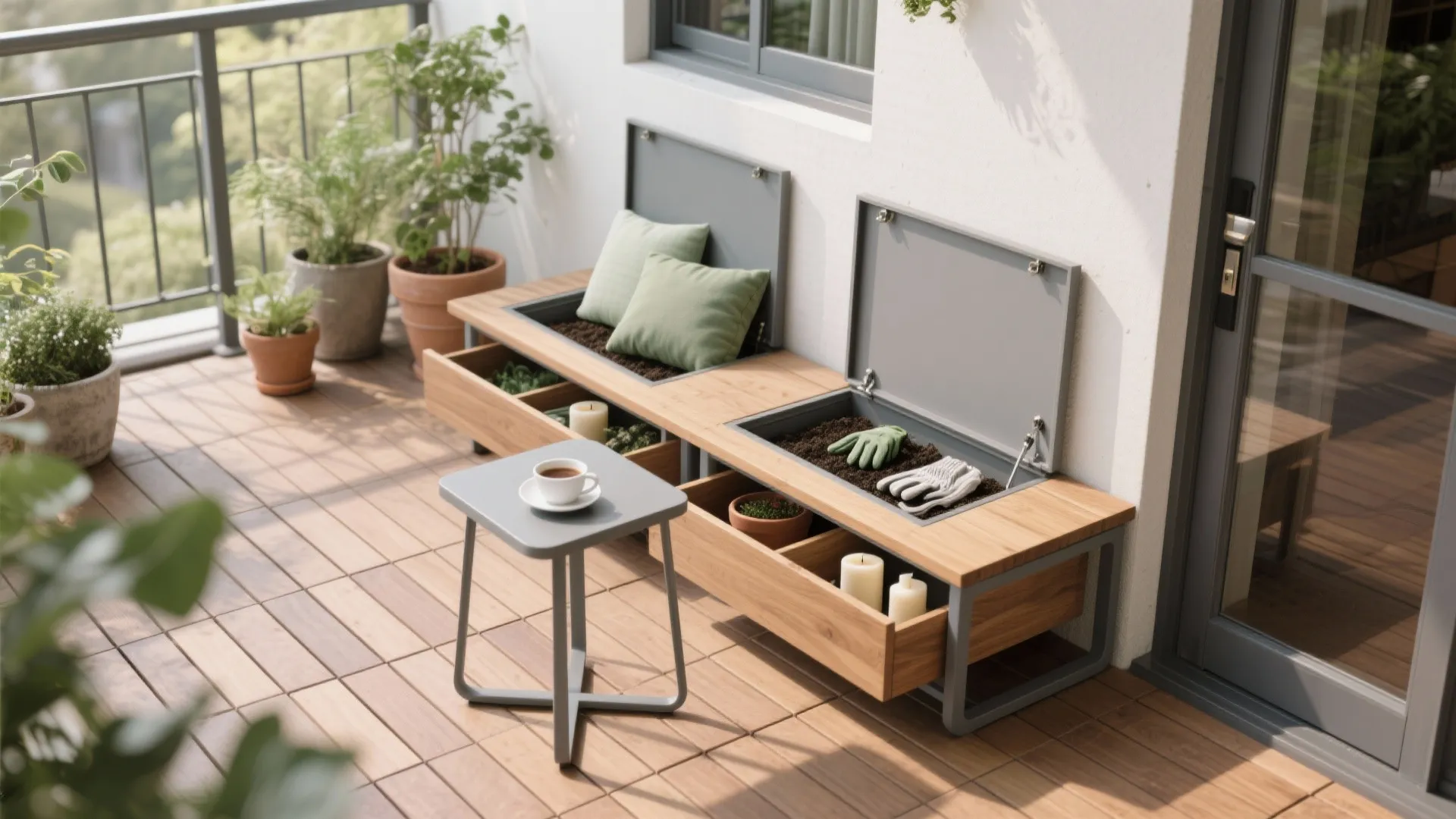 Slim Modular Seating with Hidden Storage