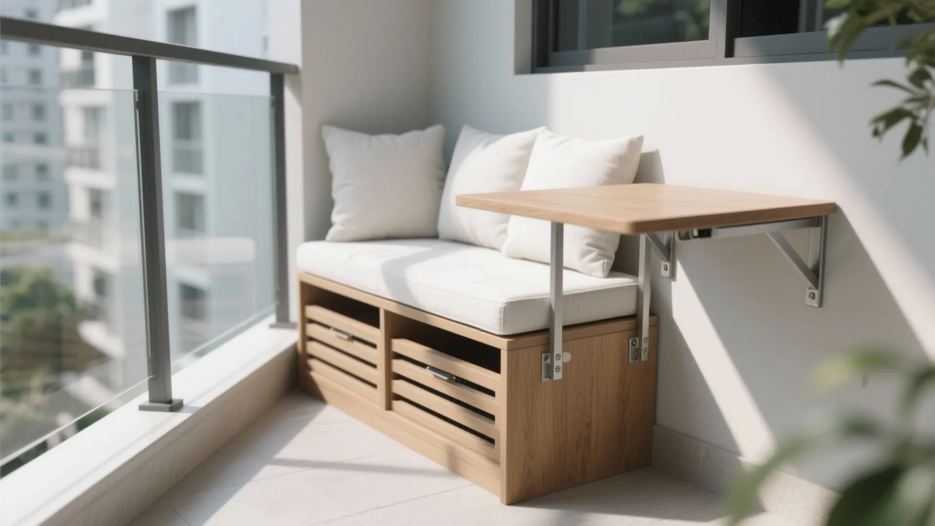 Minimalist Balcony Storage For Tiny Condos