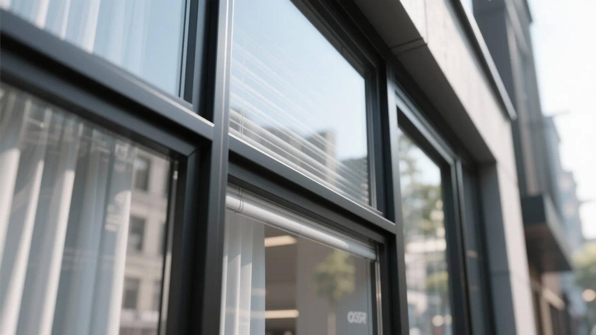 3. Slim black frames and minimal treatments to highlight the view