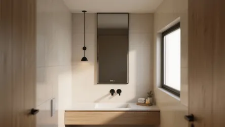 5 Small Bathroom Ideas with Black Frame Mirrors