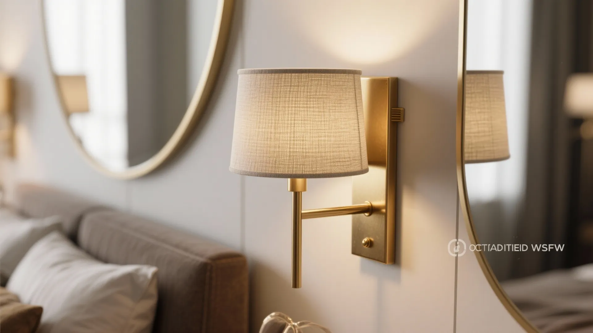 1. Slim Brass Sconces with Integrated Shades