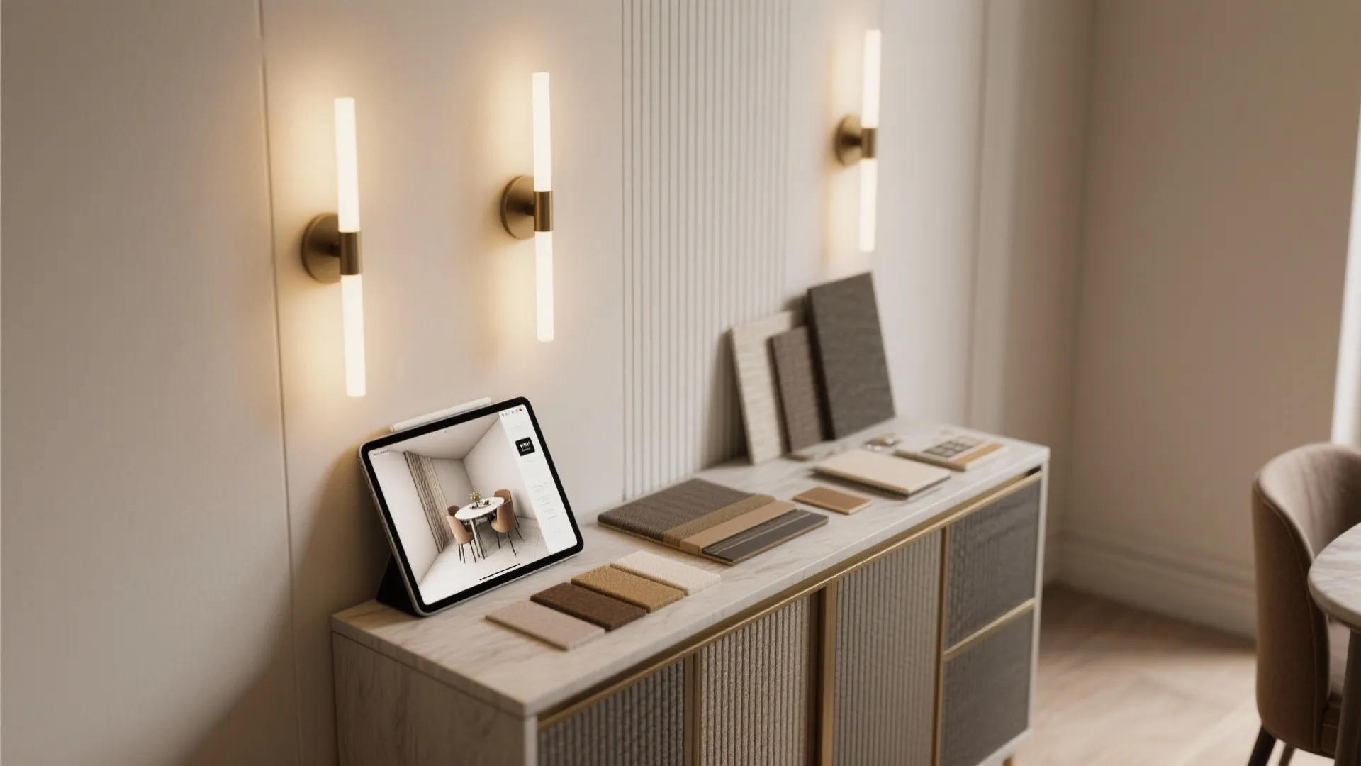 5. Slim buffets, vertical lighting and 3D previews