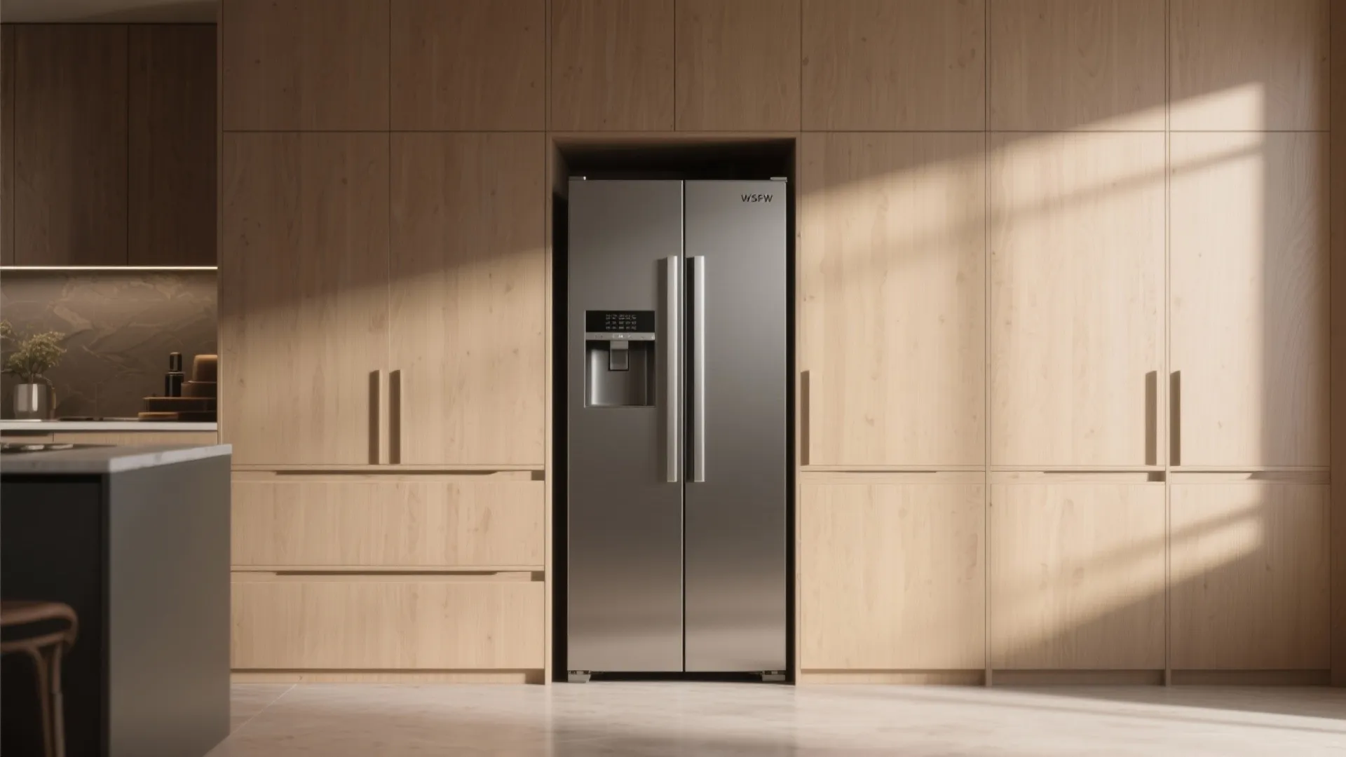 Slim built-in refrigerator nooks