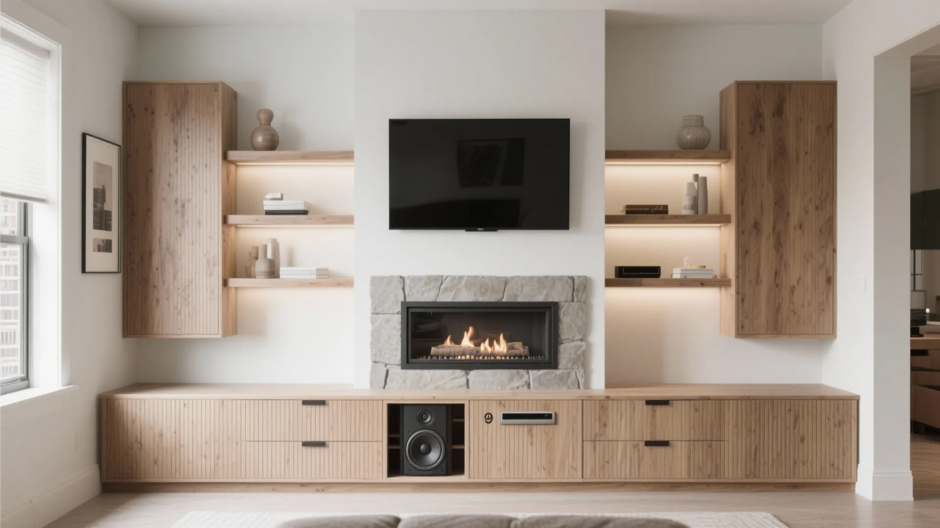 Smart Built‑Ins Around the Fireplace: Storage without Bulk