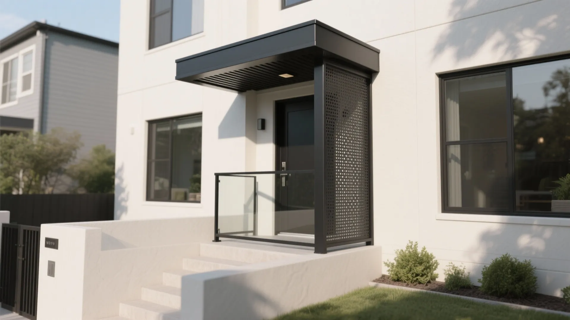 1) Slim Cantilever Canopy with Screened Overlook