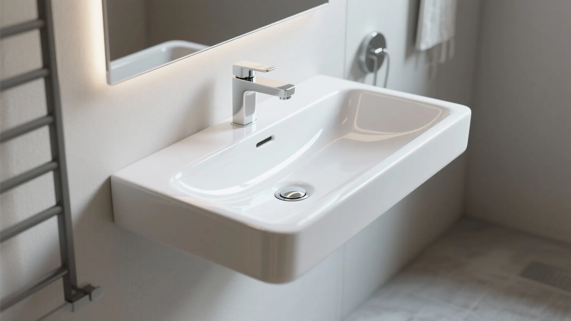 Ceramic Basin with Slim Profile