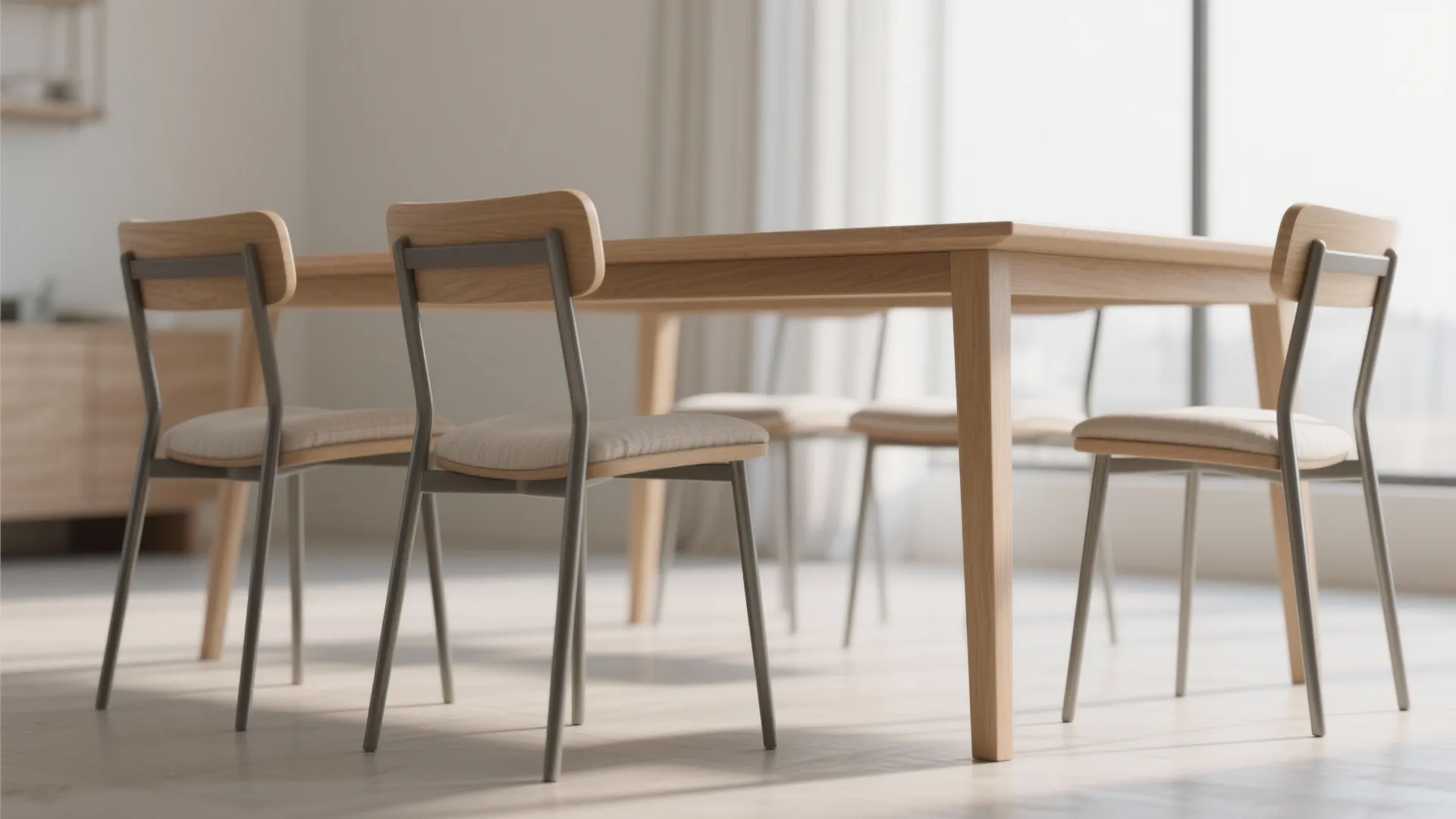 1. Pick slim-profile chairs to keep things airy