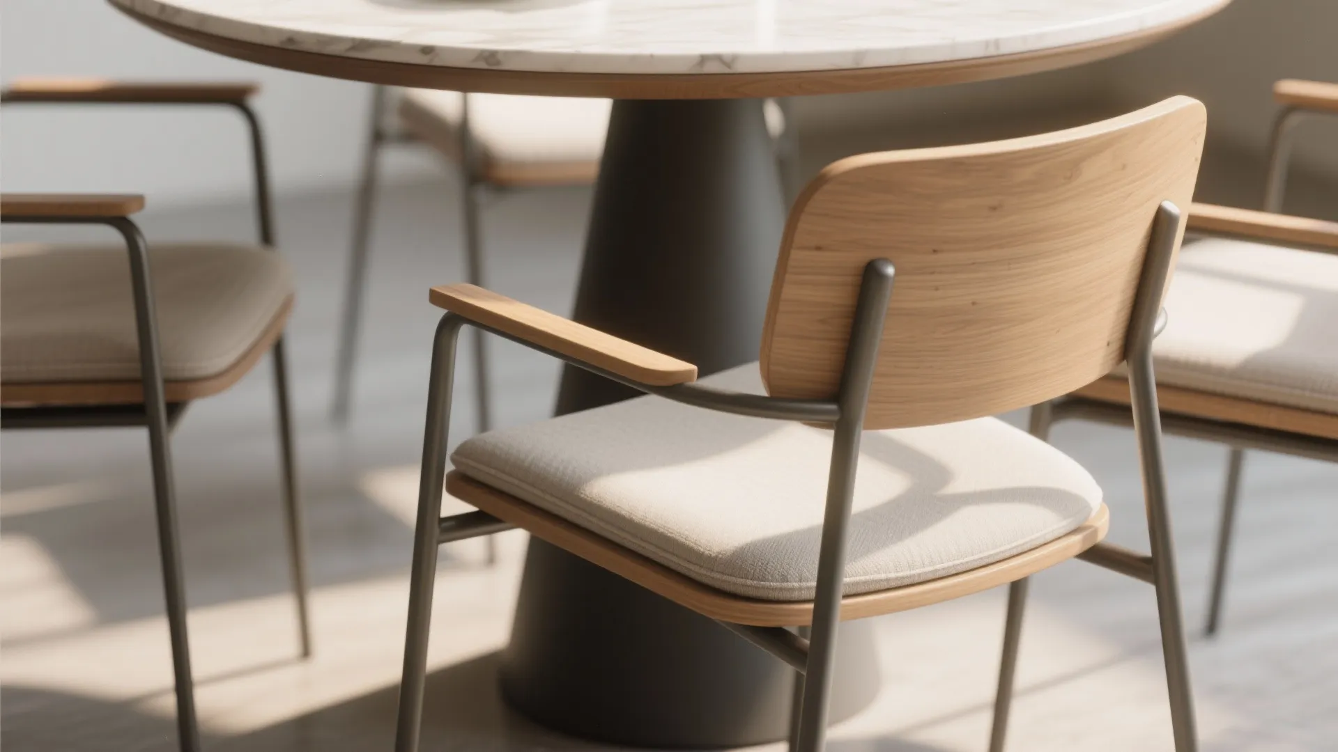 1. Choose chairs that tuck under and breathe