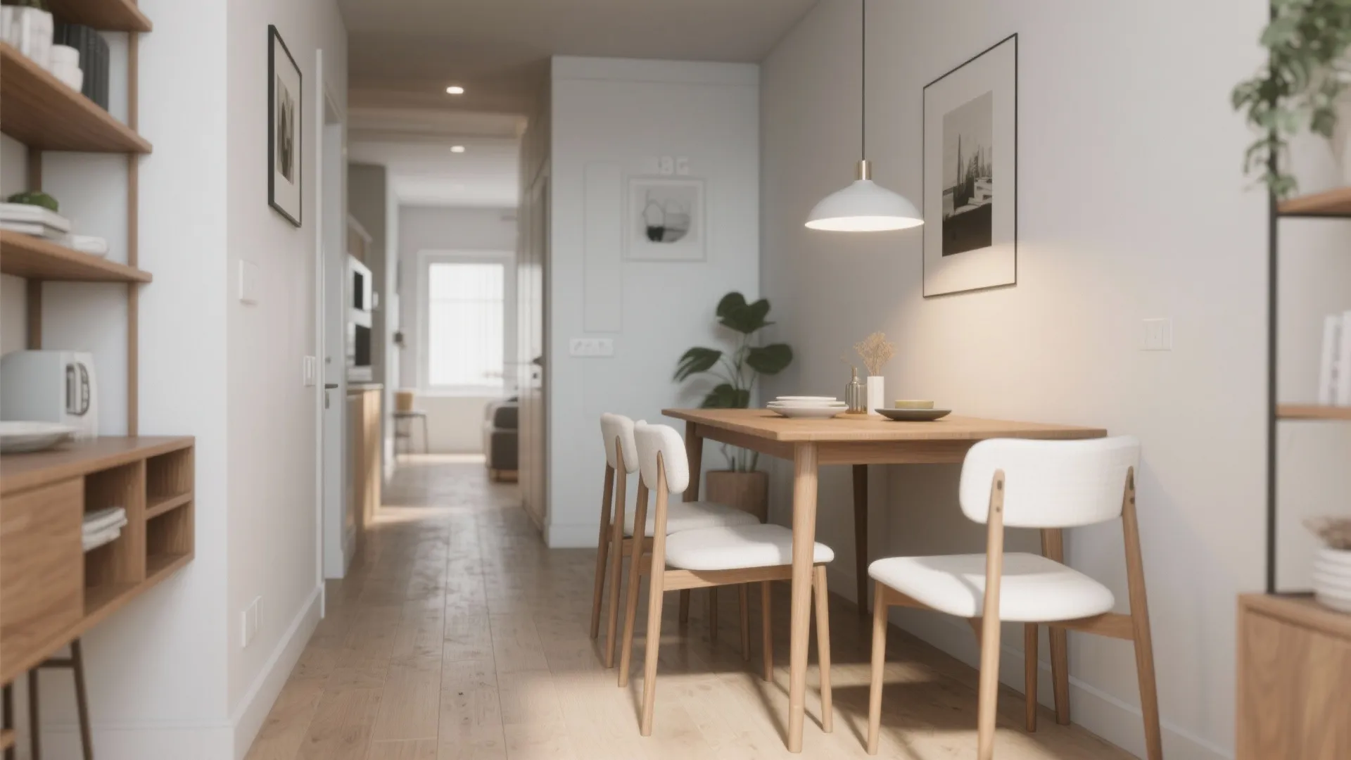 2. Use streamlined silhouettes for compact spaces