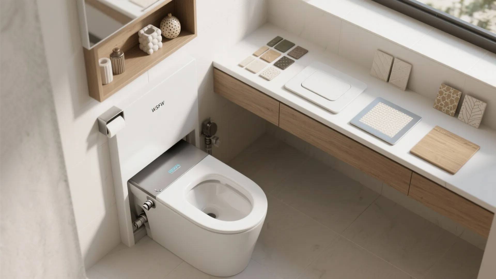 4. Choose a compact tank or dual-flush wall cistern