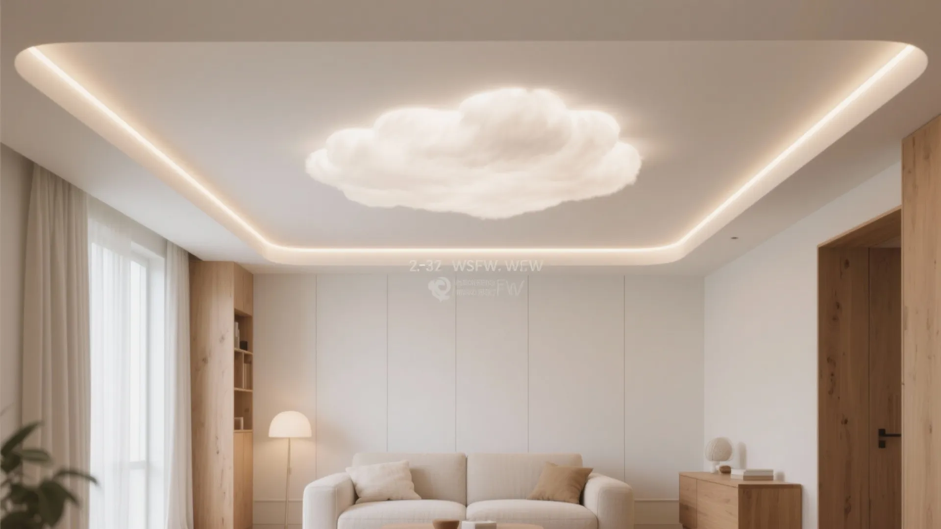 1) Float a slim cloud with cove light