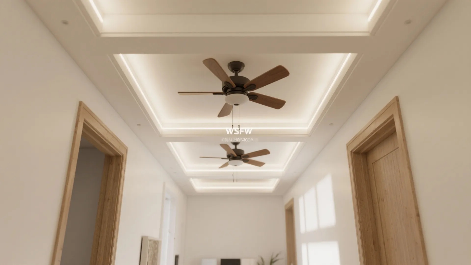 1) Slim coffer grid with dual fans