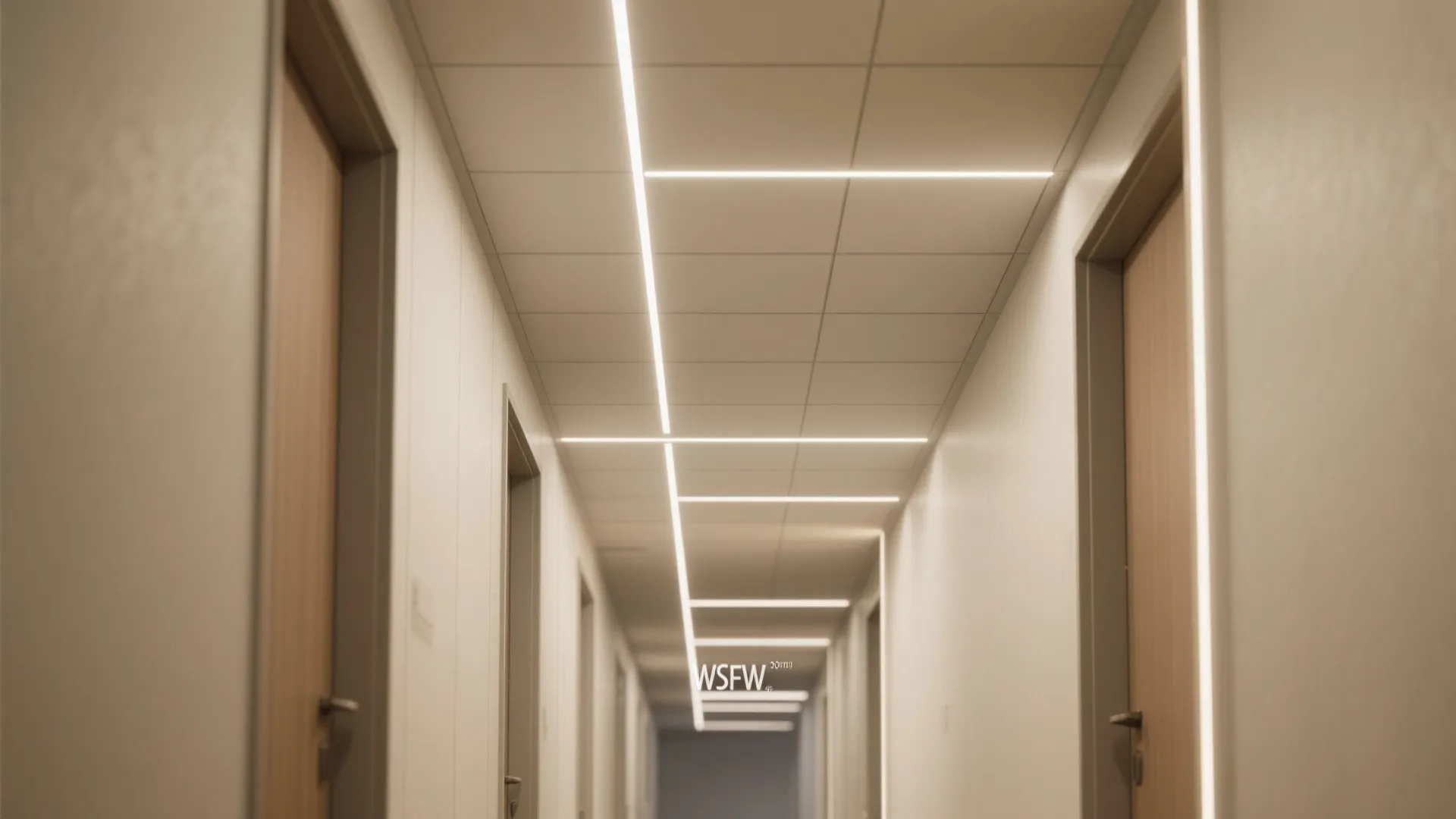 Slim Coffered Grid with Linear LEDs