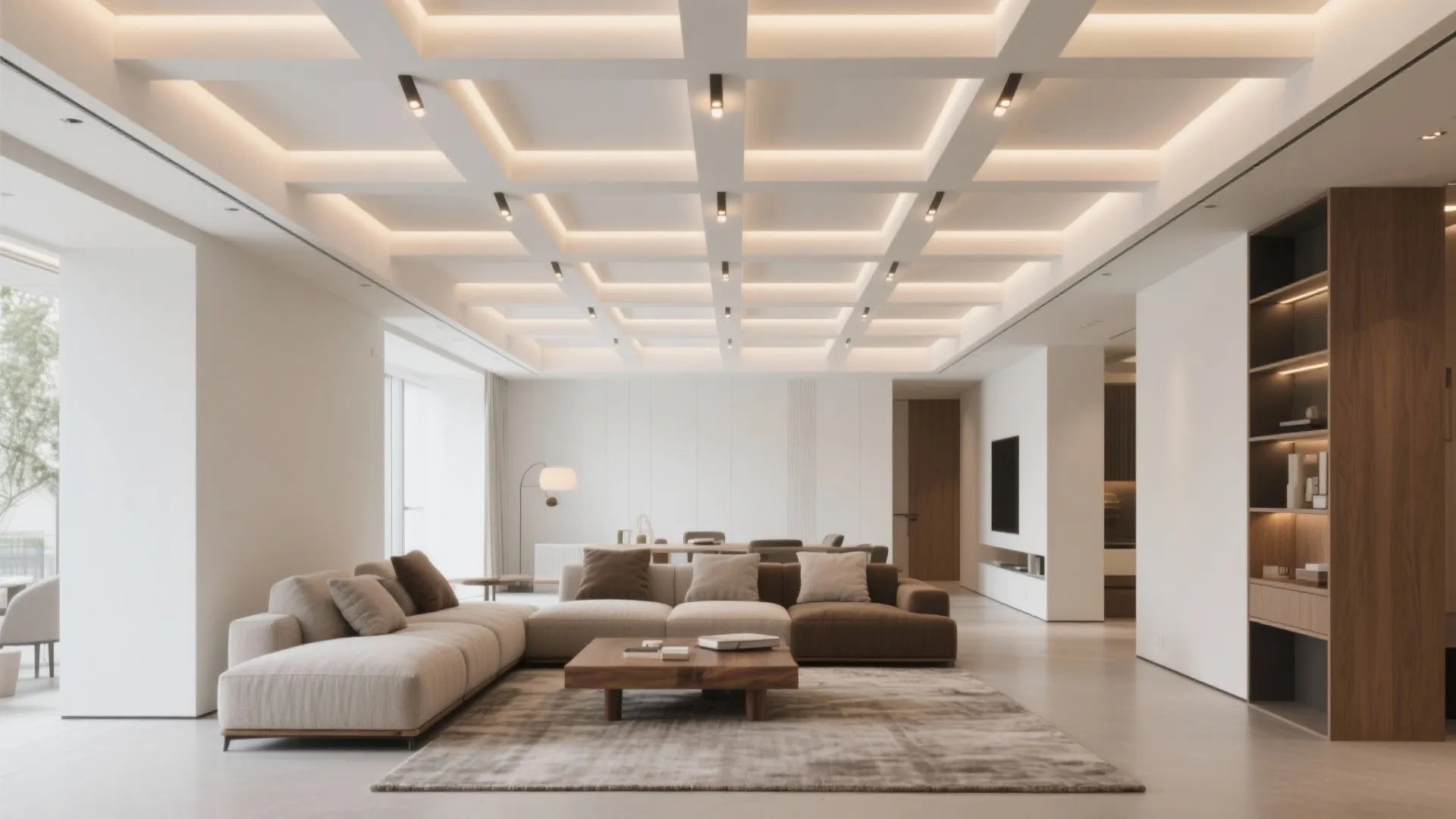 Slim Coffered Grids for Depth