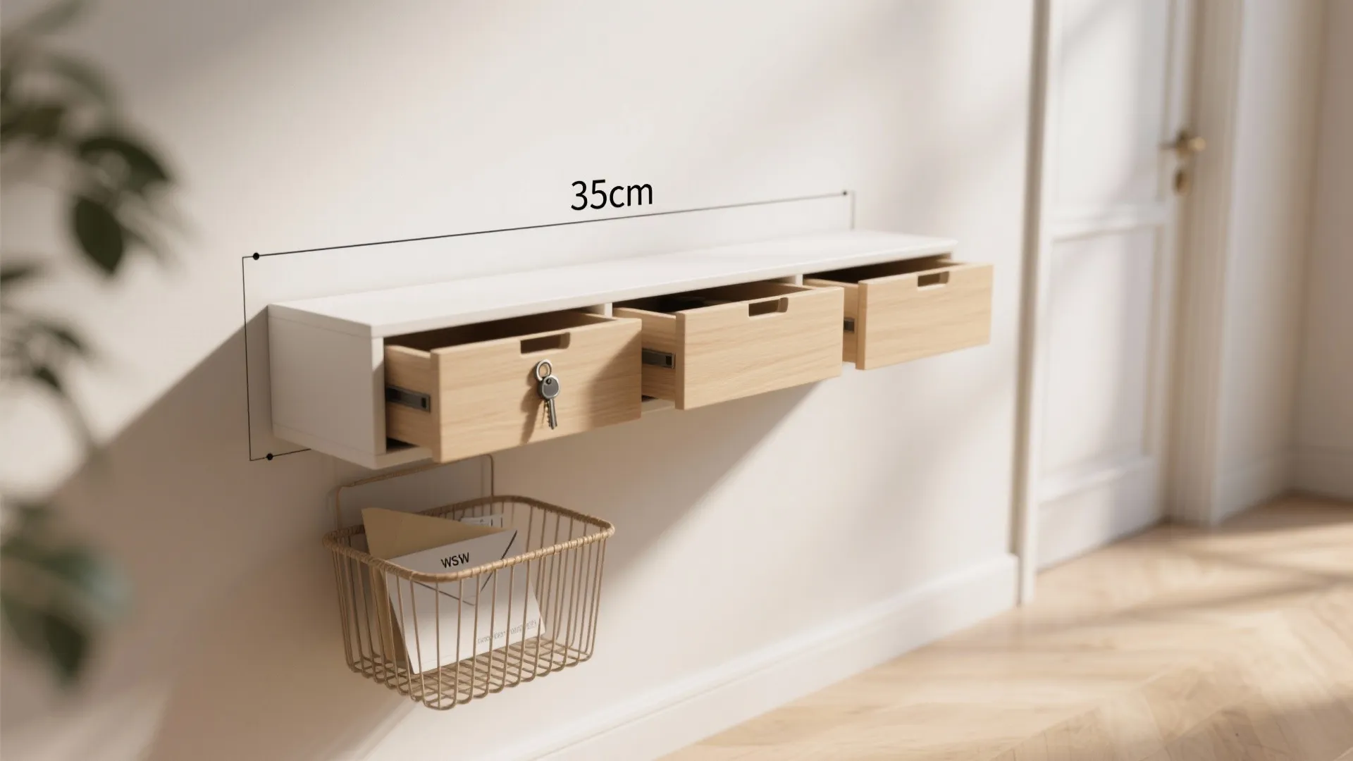 Slim console with hidden storage