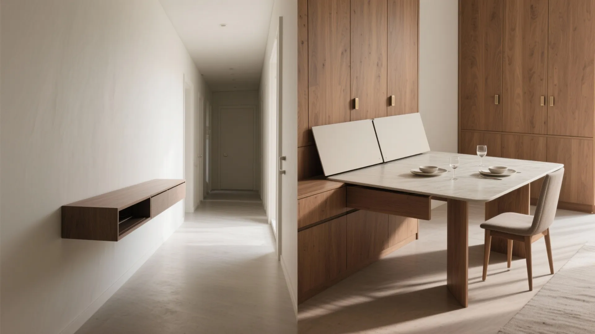 5. Slim console-to-table: narrow depth, big personality