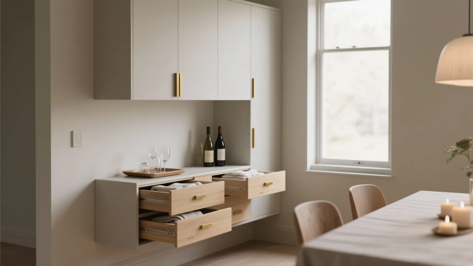 Slim Console that Becomes a Cabinet