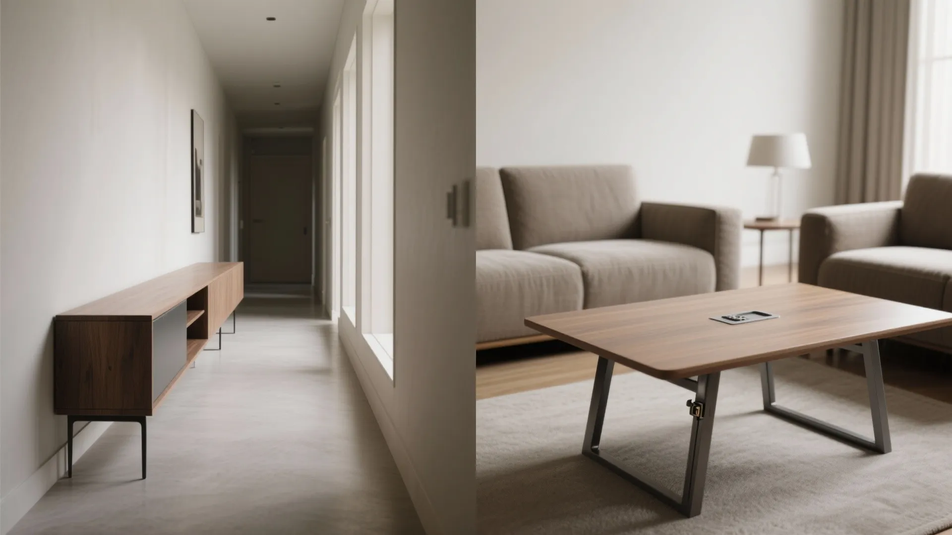 Slim Console that Converts to Coffee Table