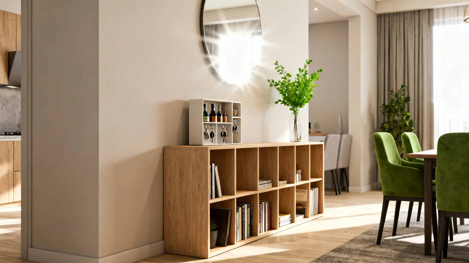 1. Linear layout with a slim console divider