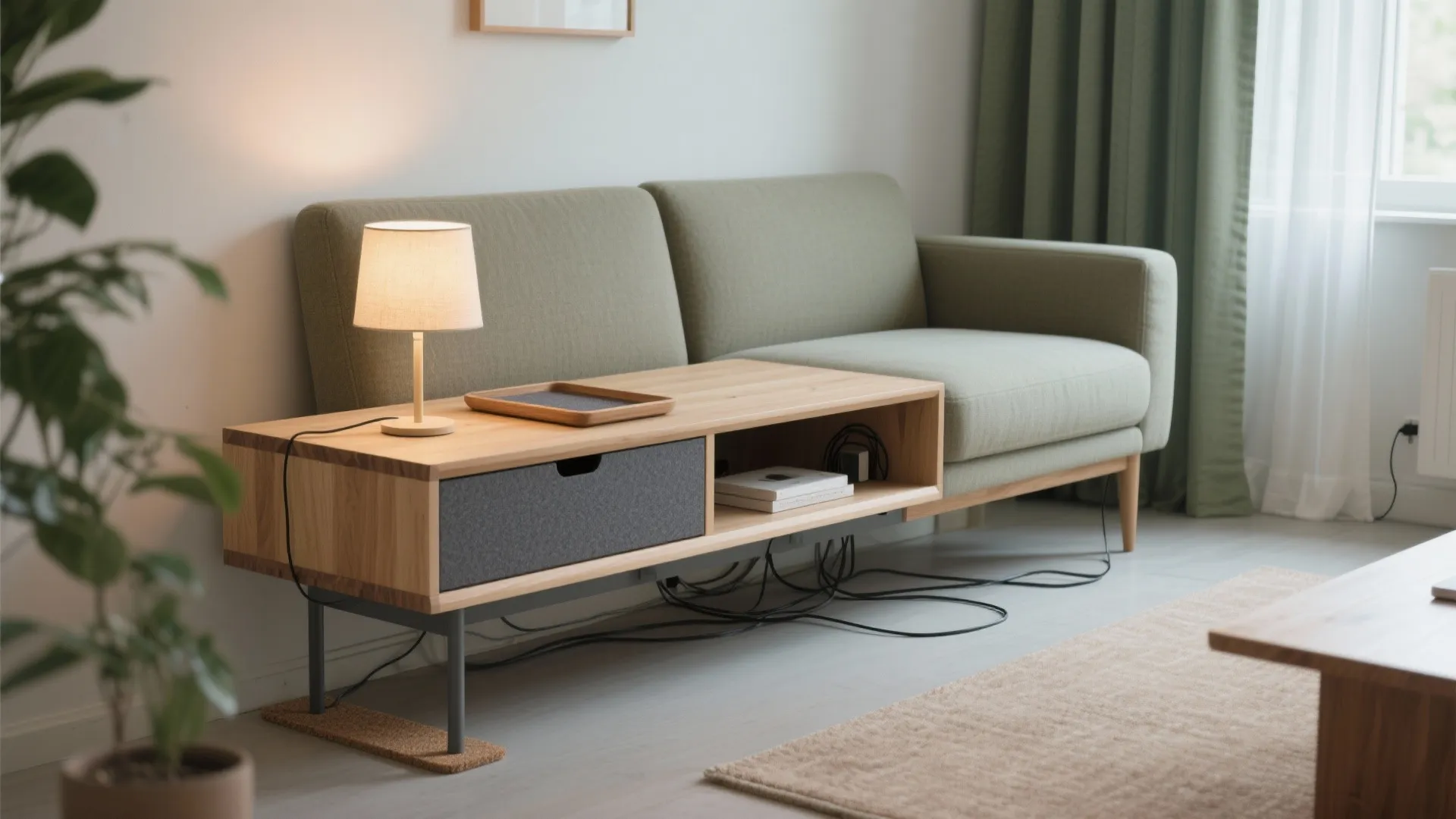 Narrow Behind Couch Table DIY: Space-Saving Ideas for Small Homes: 1 Minute to Craft a Custom Slim Table for Tight Spaces