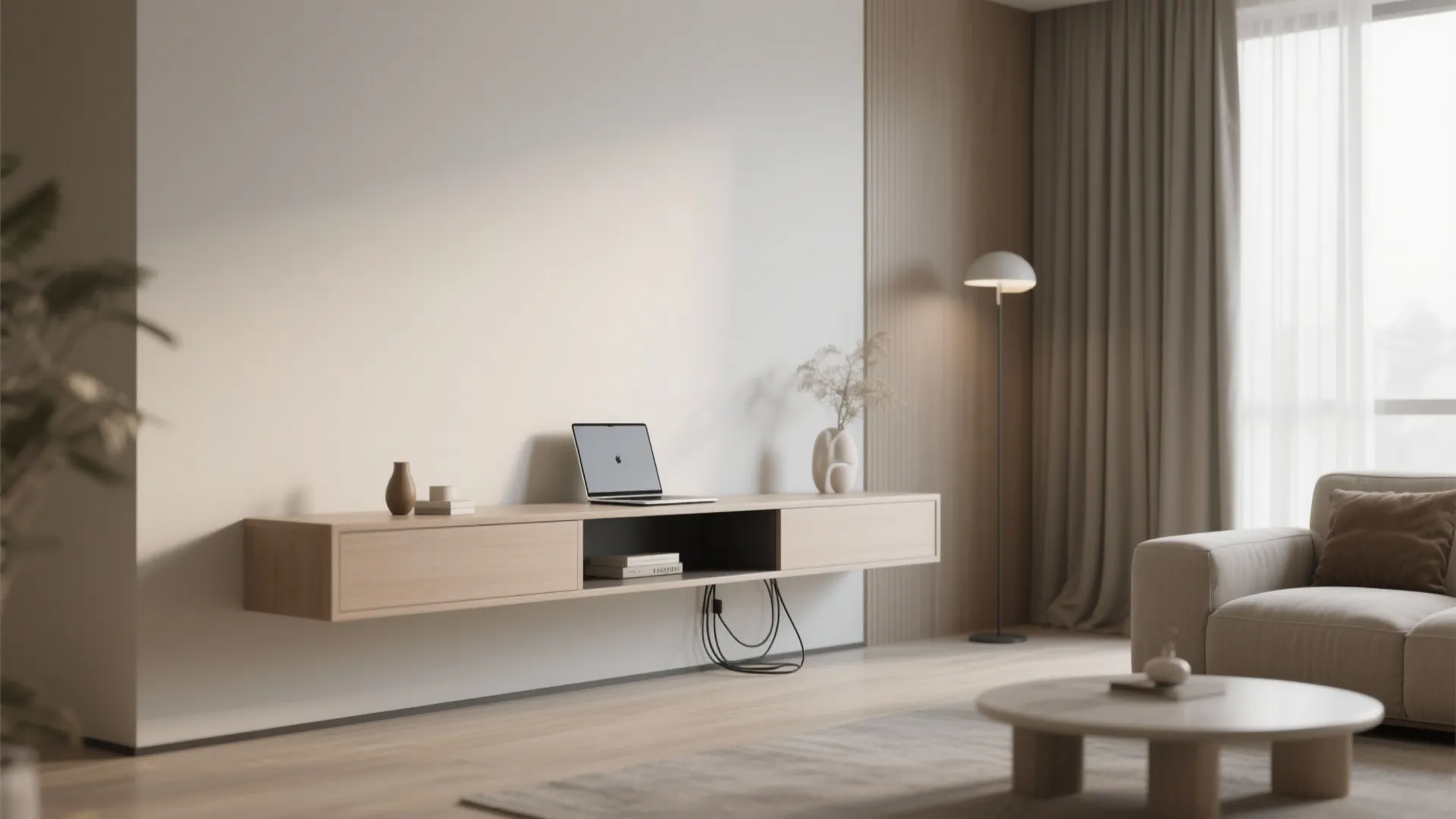 Idea 2: Slim Console with Laptop Slot