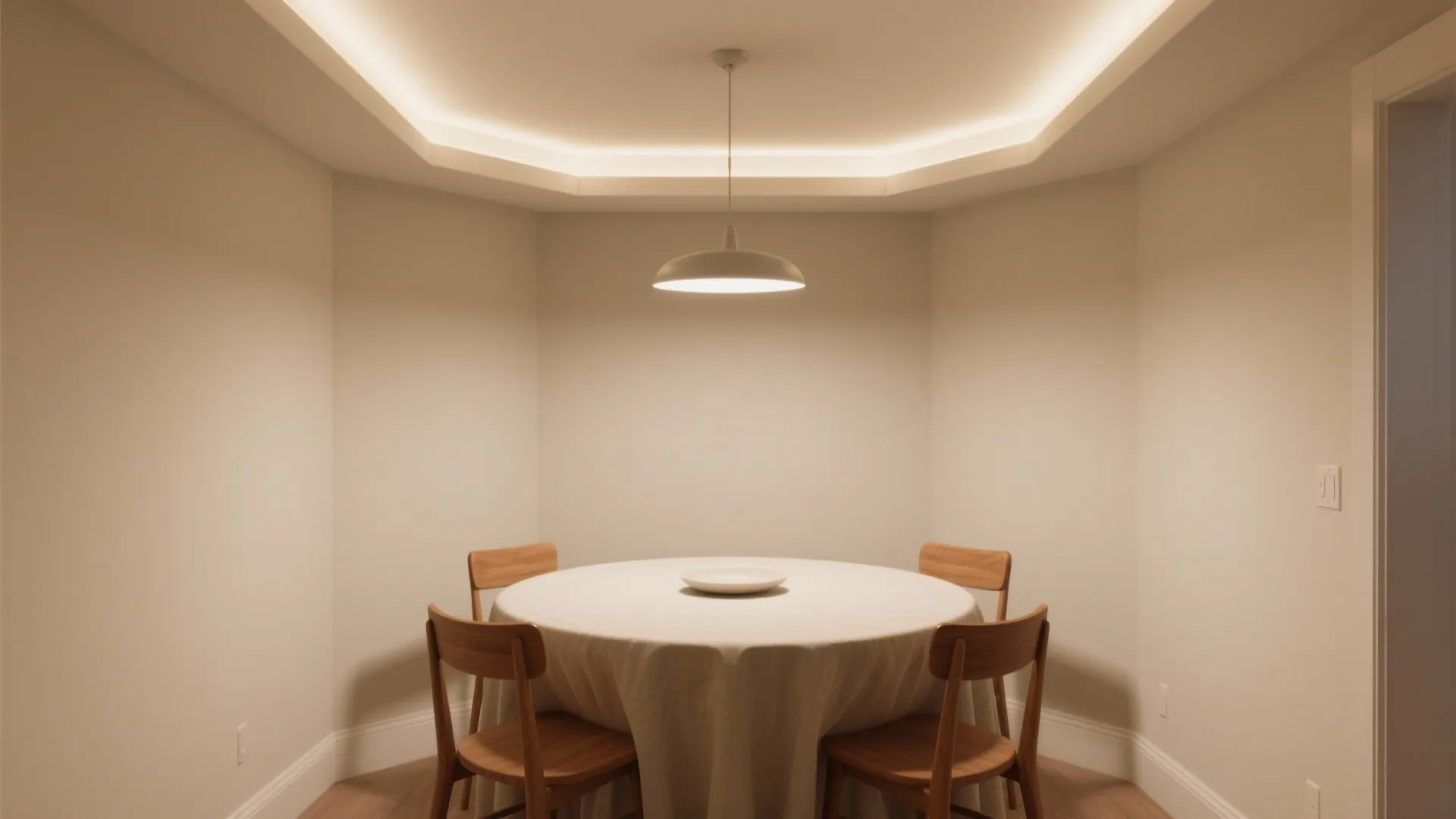 1) Slim Cove Lighting With a Soft Perimeter Glow