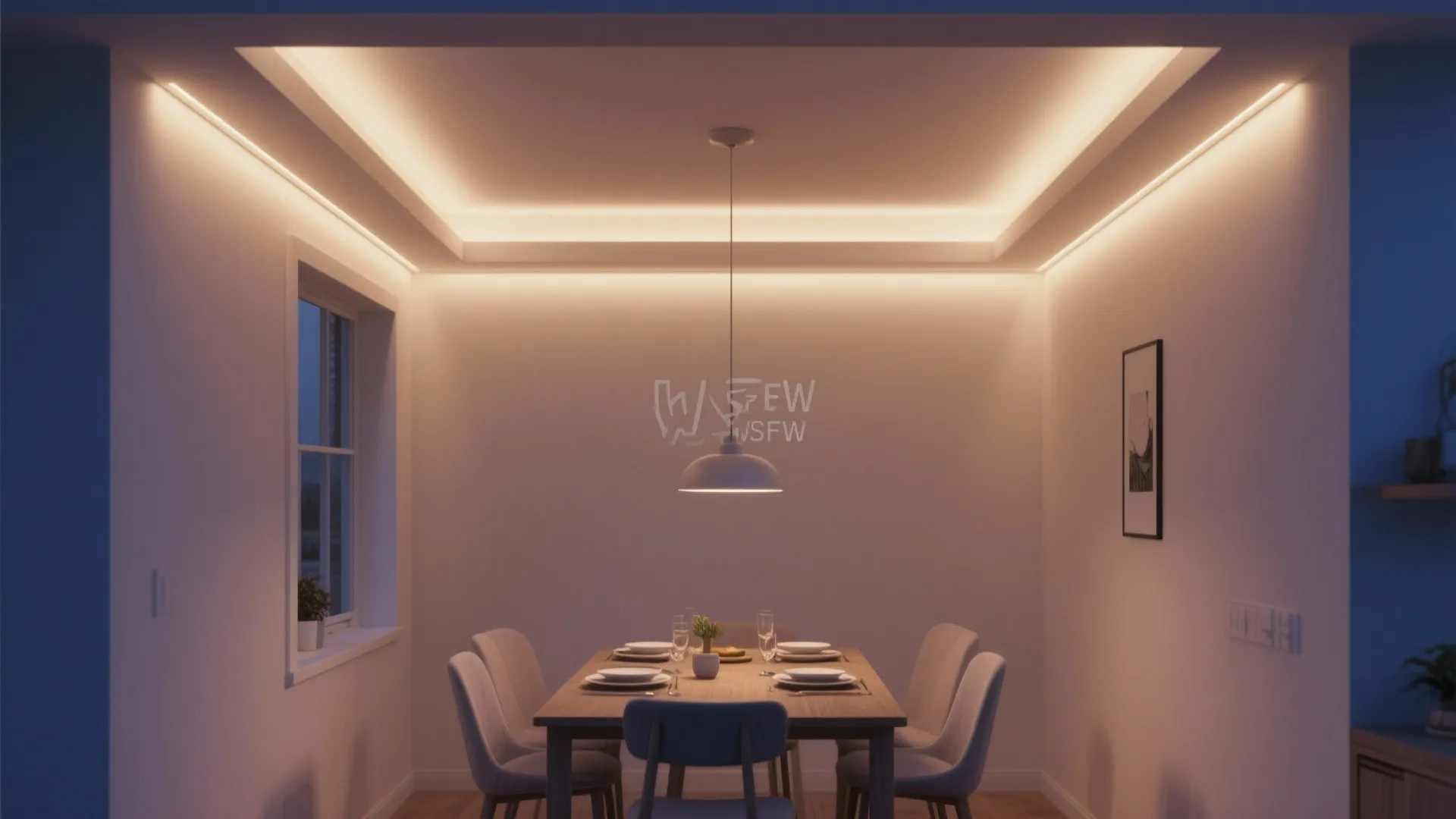 Slim Cove Lighting to Wash the Perimeter