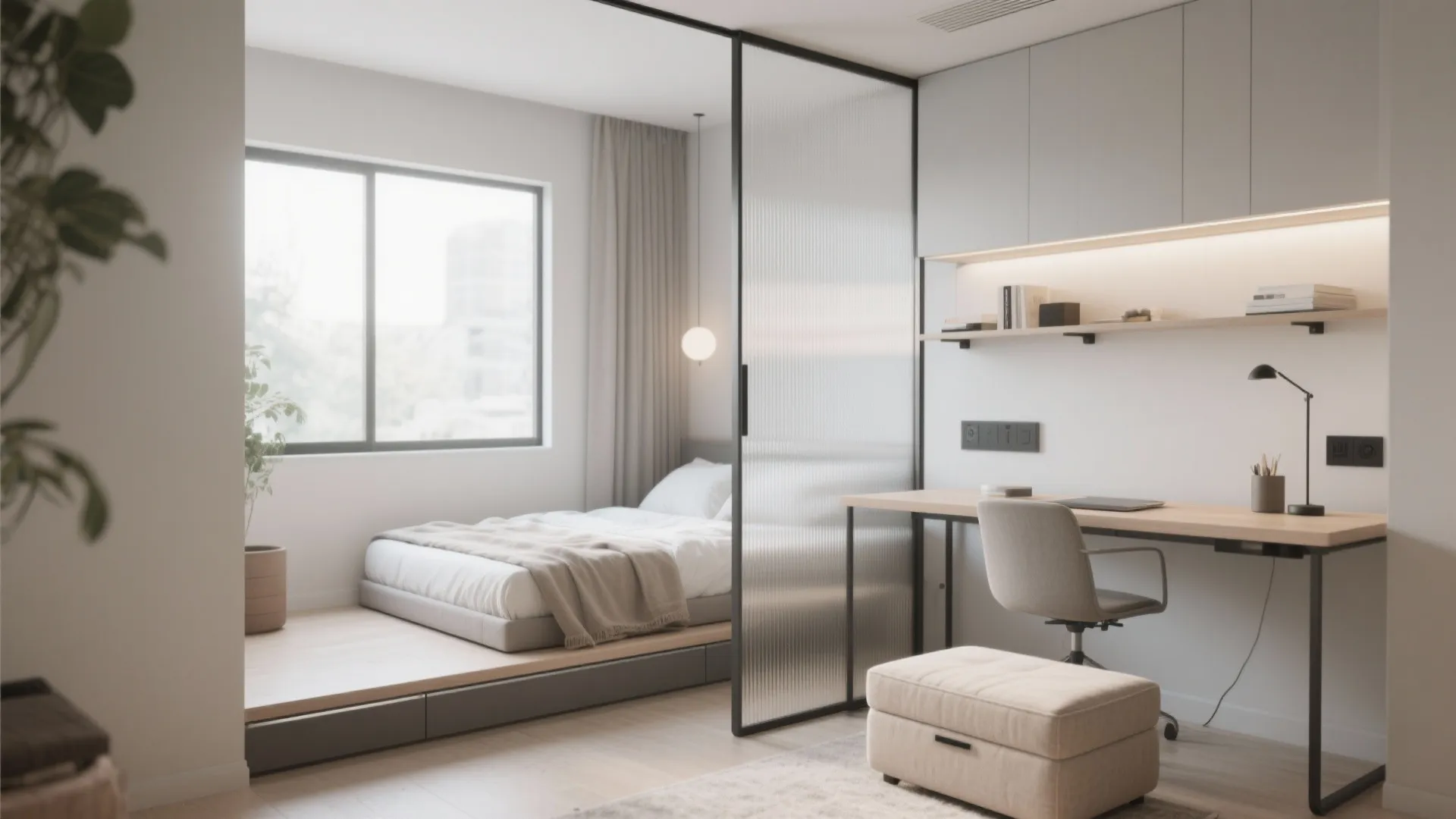 5. Slim day-to-night guest set with folding screen