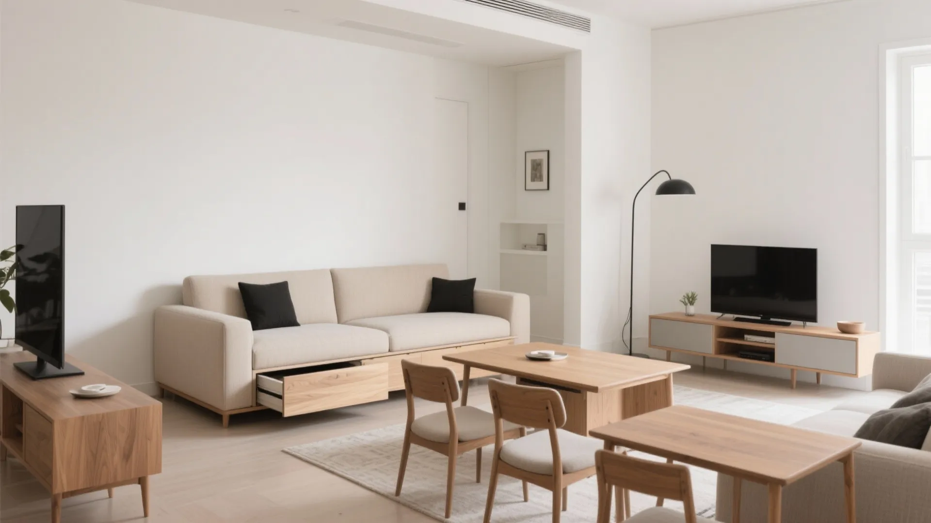 1) Slimline, Double-Duty Furniture That Actually Fits