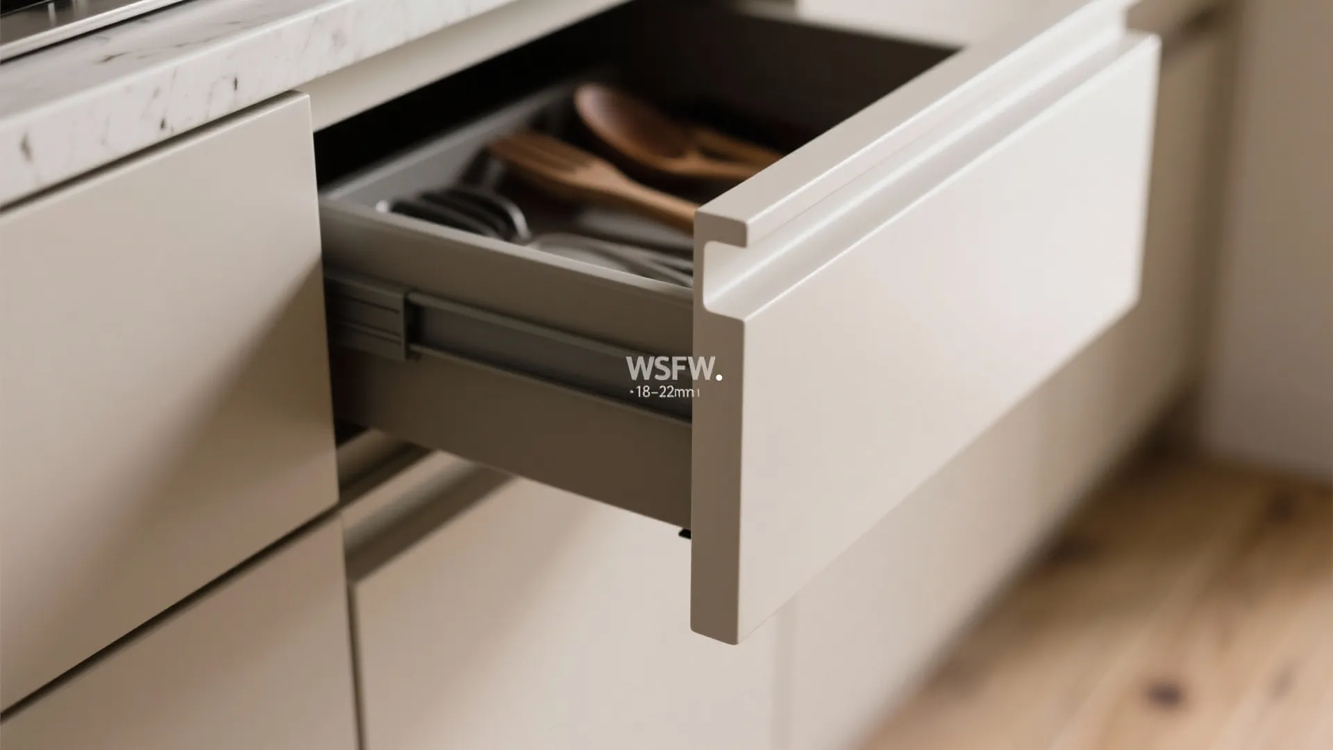 Minimalist kitchen-hall storage