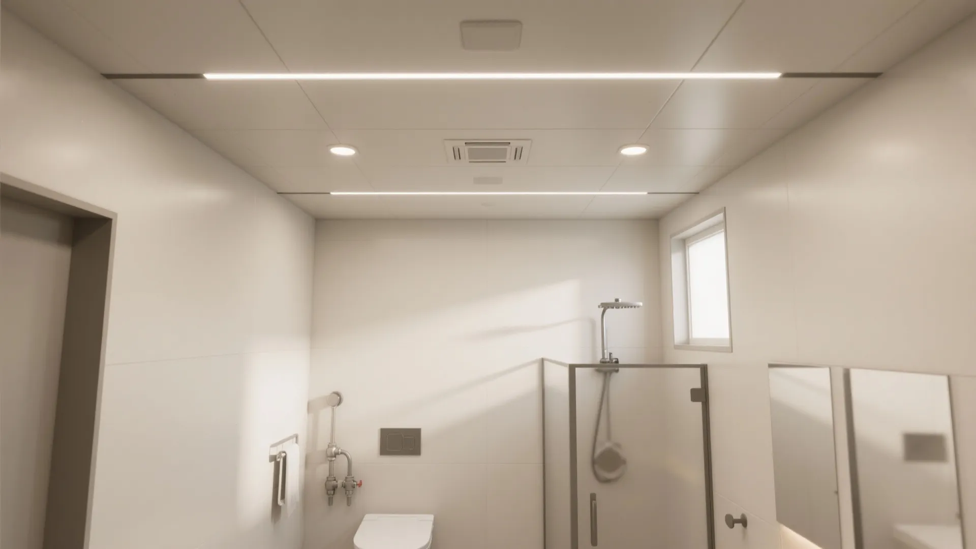 Slim Drop Ceiling with Clean LED Planes