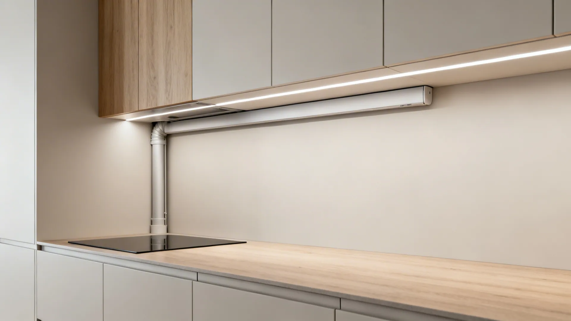 Slim Drop-Down POP for Ducting + Task Lighting