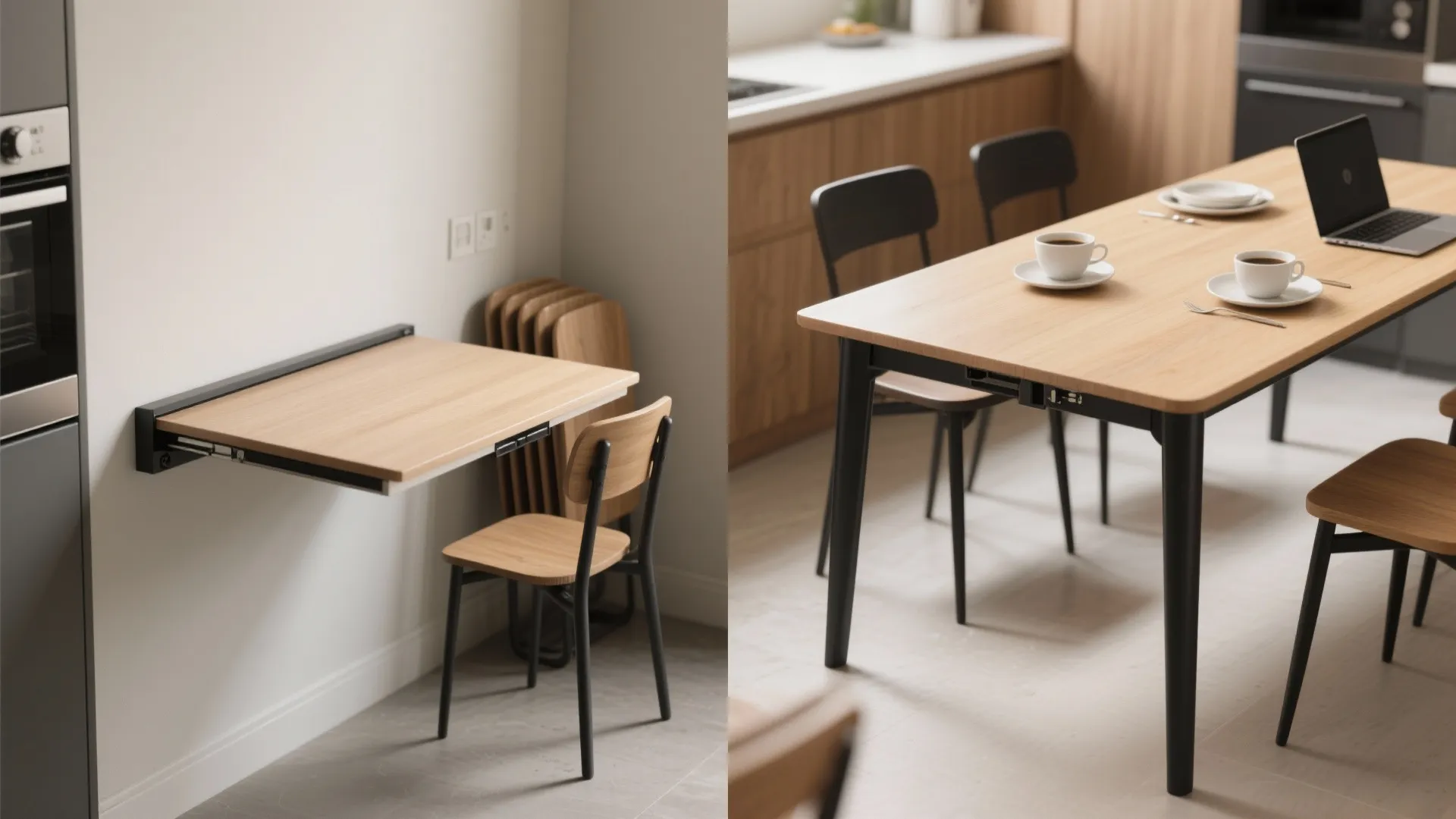 1. Slim drop-leaf table