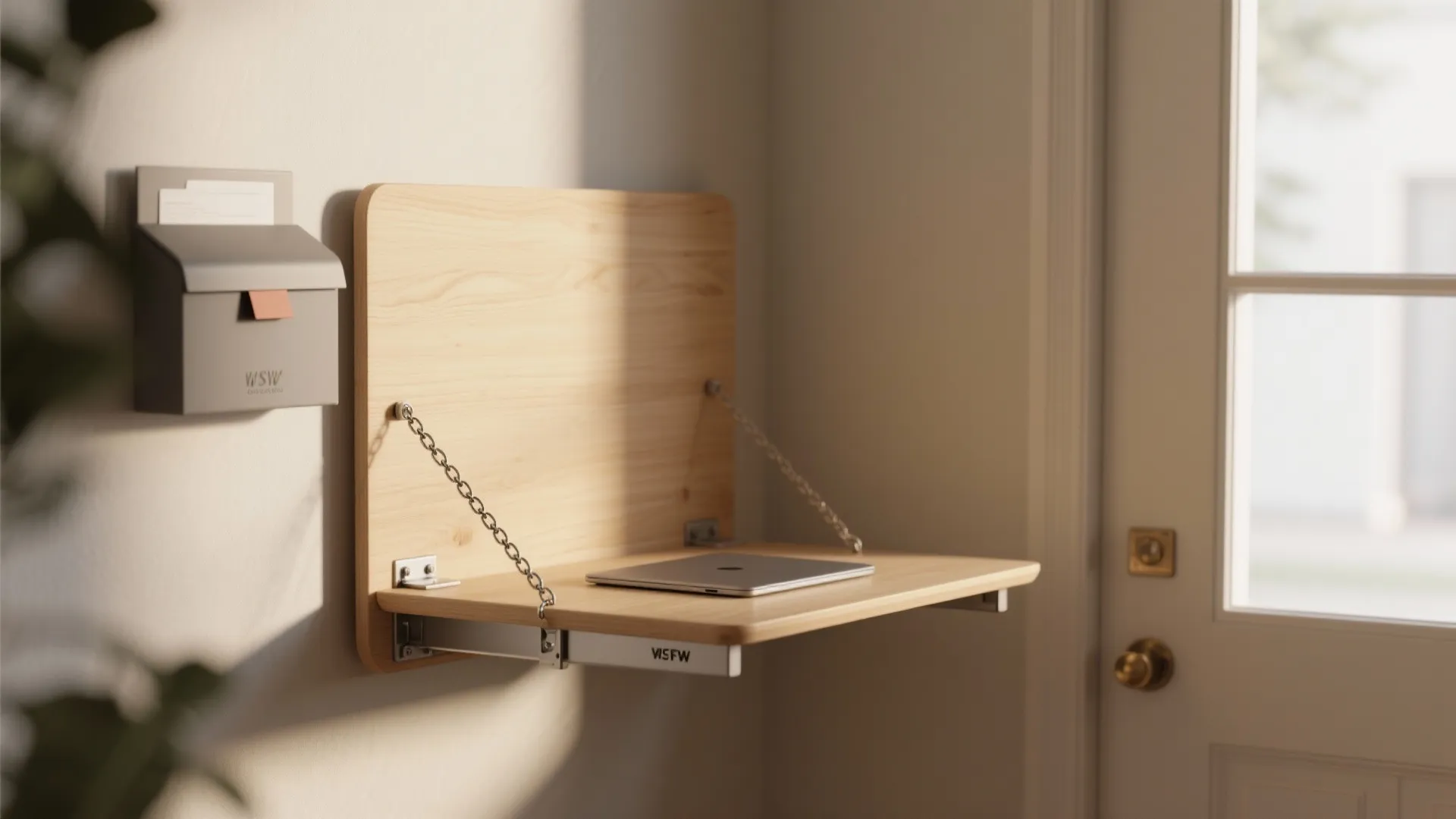 1. Slim drop-leaf wall table for entryways